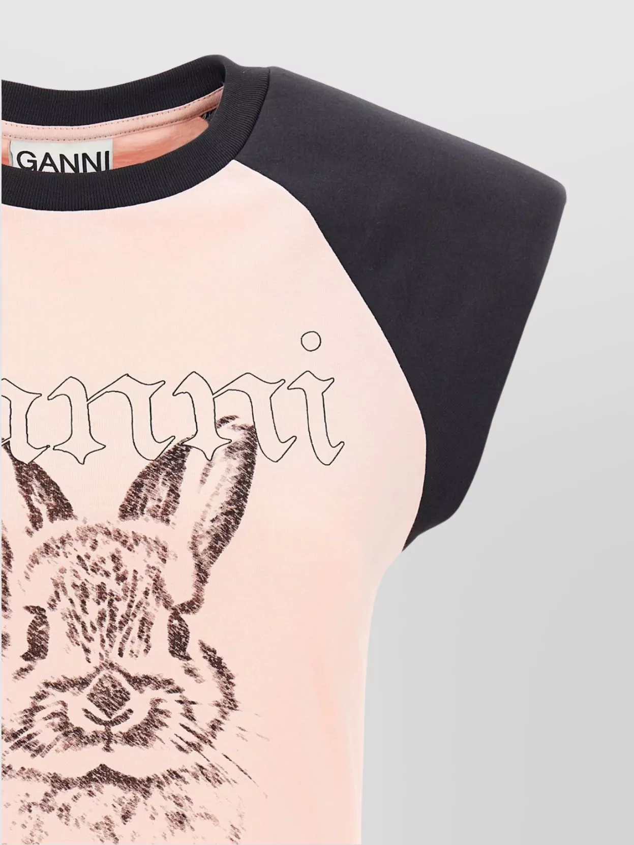 Ganni Basic Jersey Bunny Raglan T-shirt T-shirts Pink