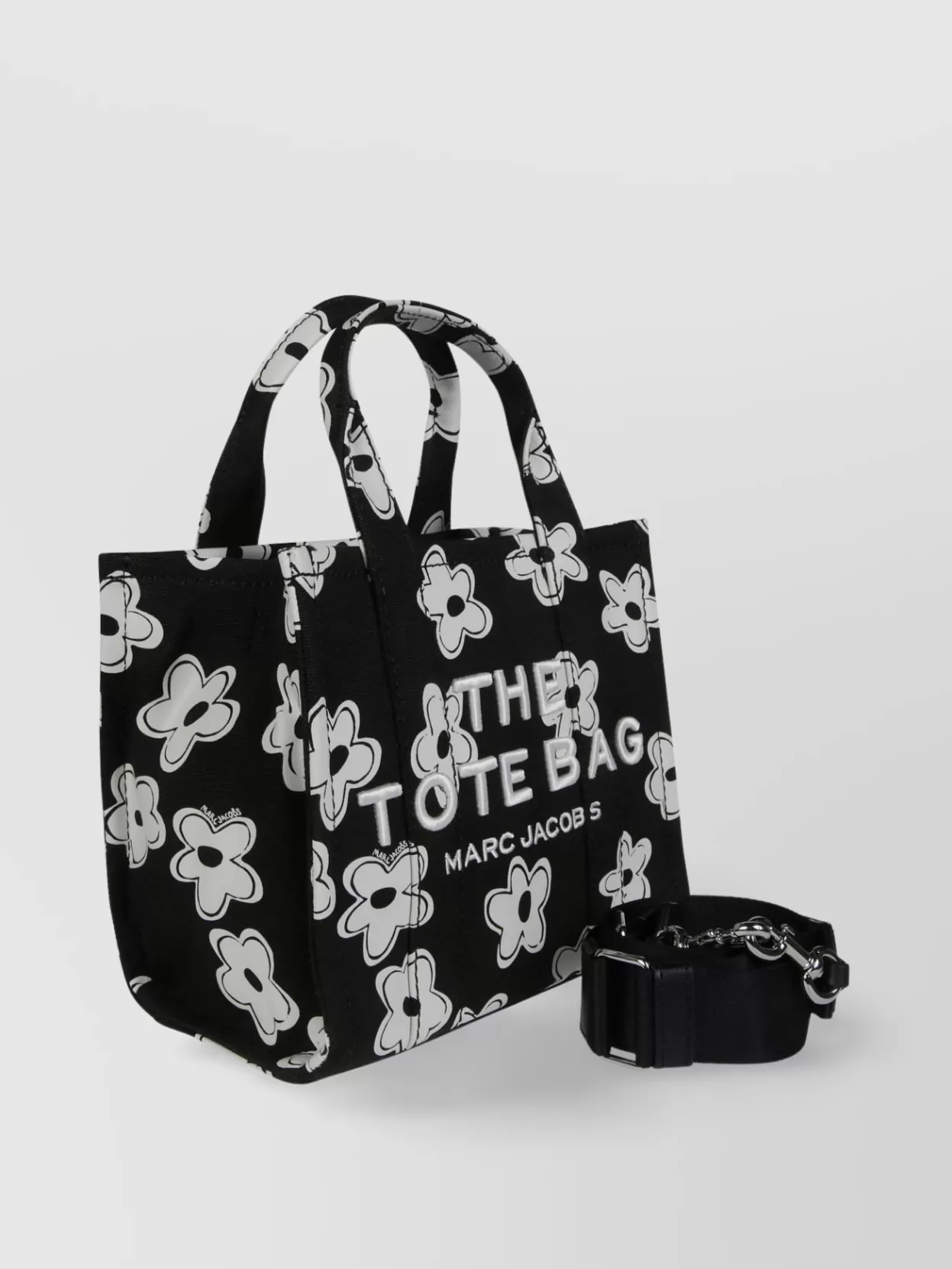 Marc Jacobs Medium Tote Floral Pattern Top Handles Detachable Strap