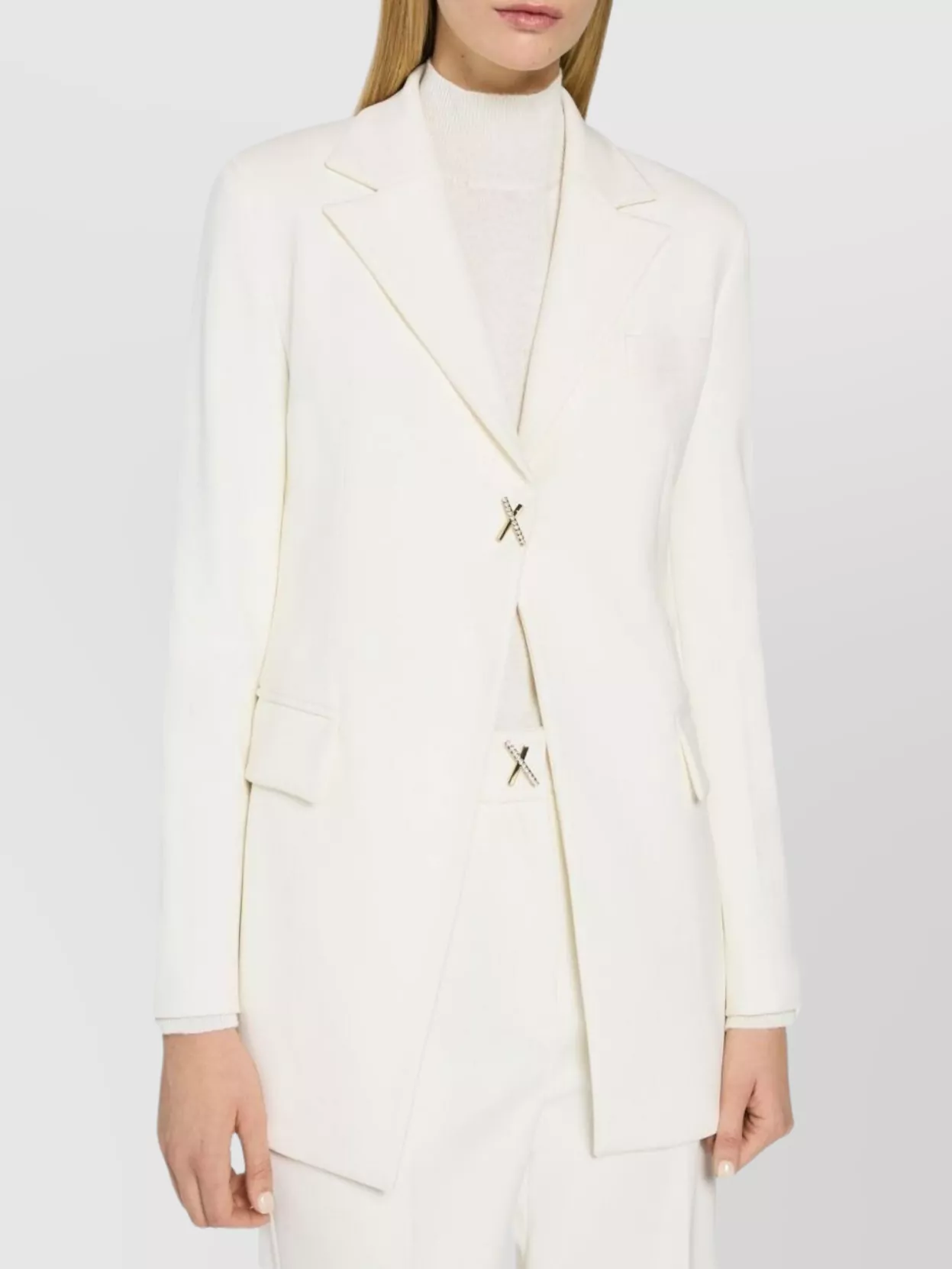 Genny Tailored Cady Jacket Peak Lapels