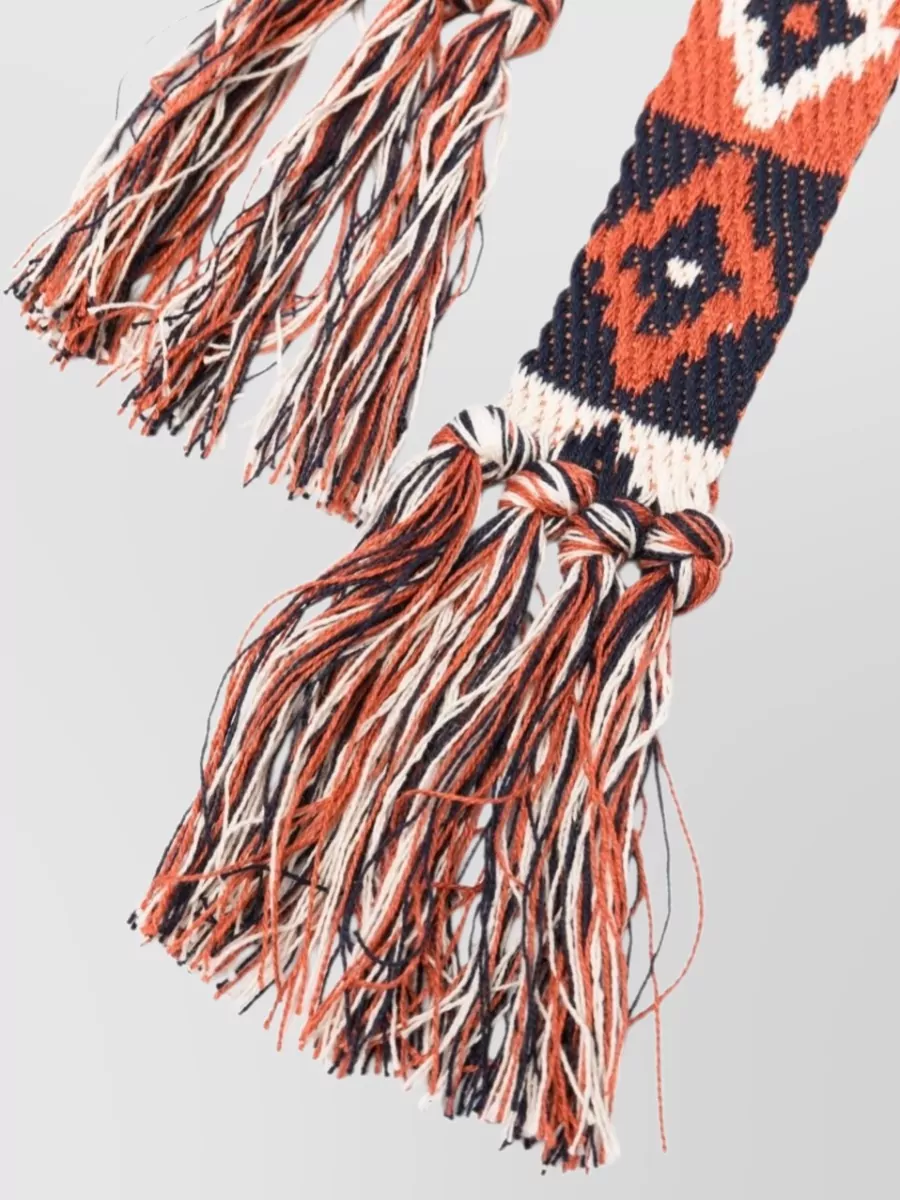 Pierre Louise Mascia Printed Silk Tassel Belt