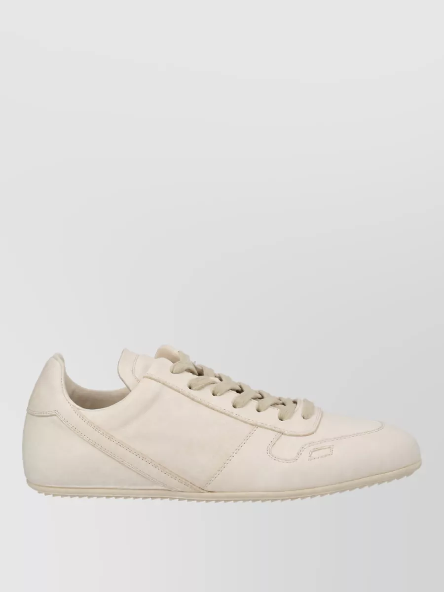 Rick Owens Leather Lace-Up Sneakers