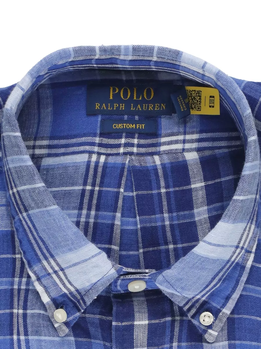 Ralph Lauren Checked Linen Long-Sleeve Shirt