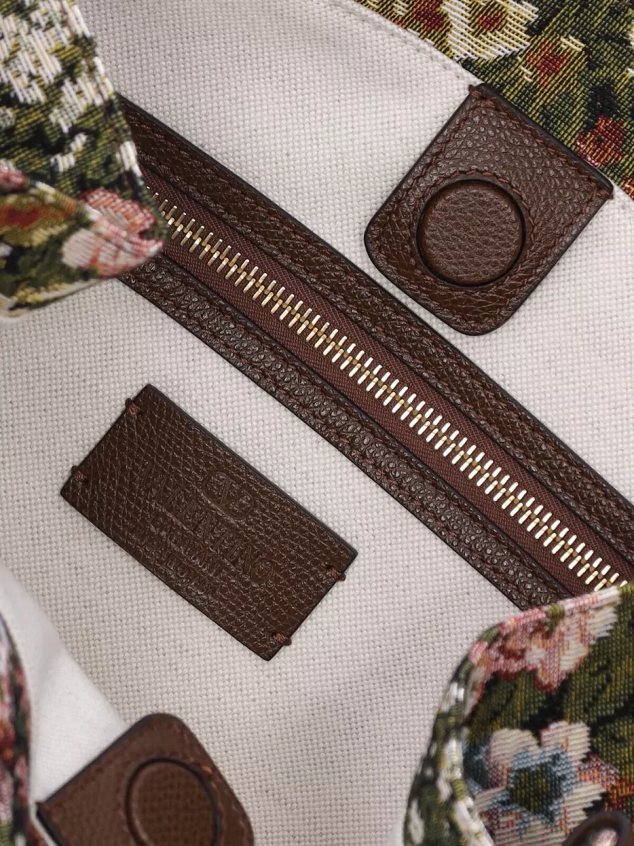 Valentino Garavani Tote Bag Floral Pattern Top Handles