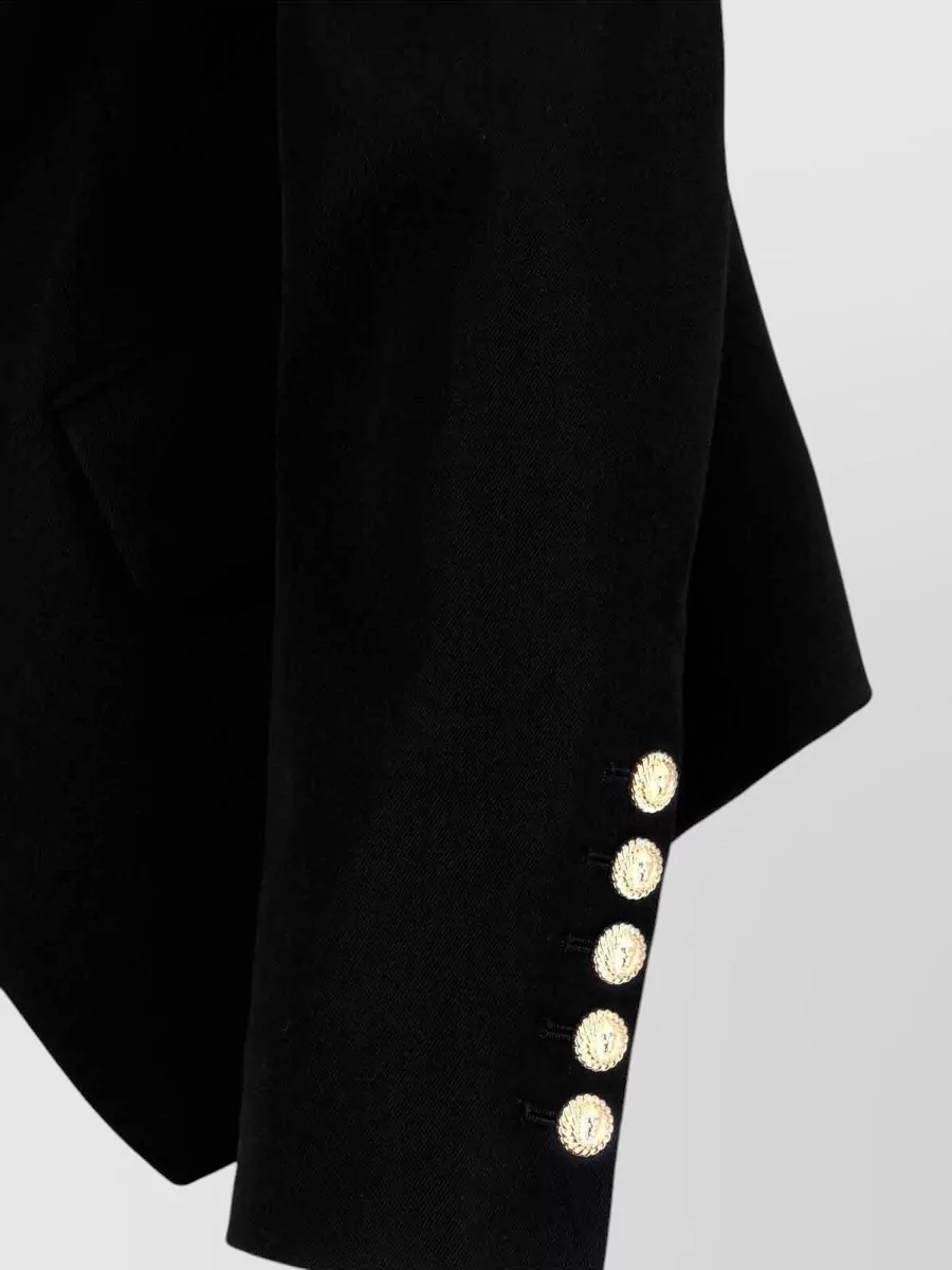 Balmain Double Breasted Blazer Gold Tone Buttons