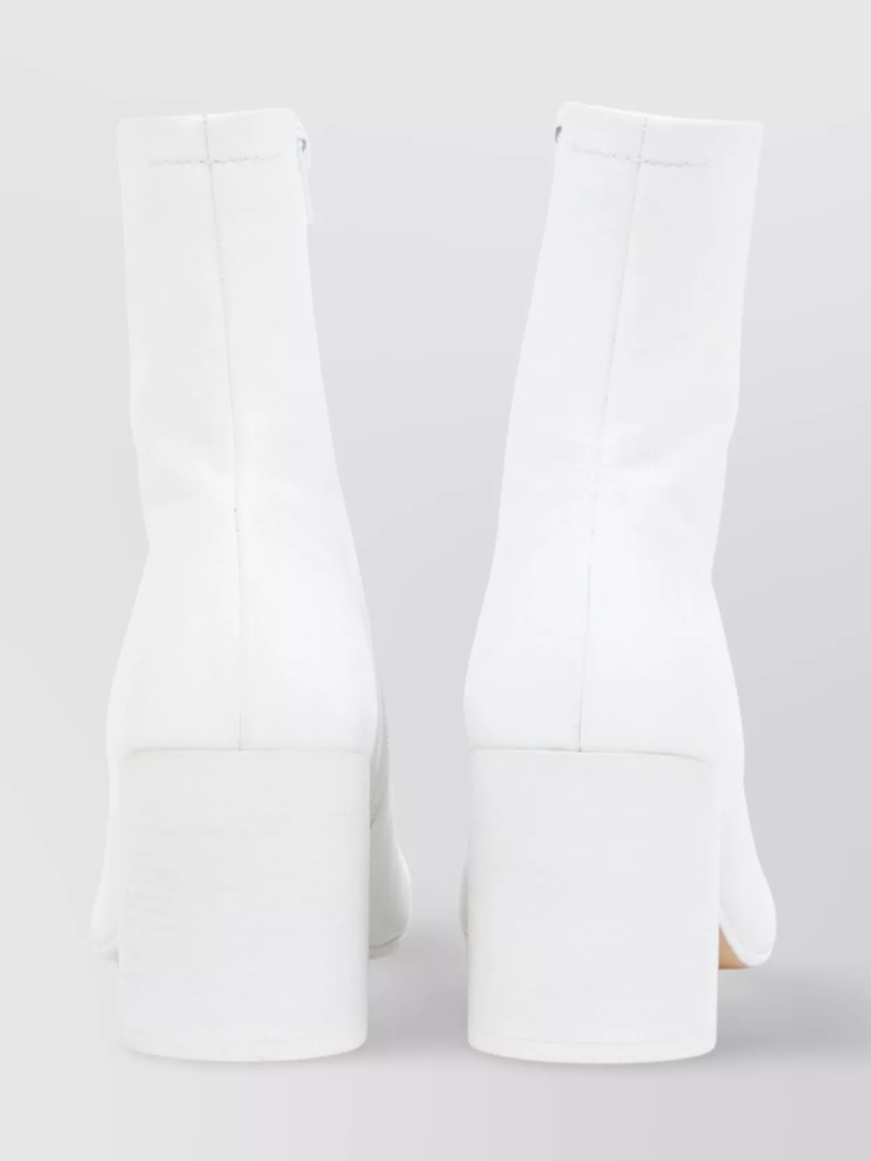 Mm6 Maison Margiela Block Heel Leather Ankle Boots