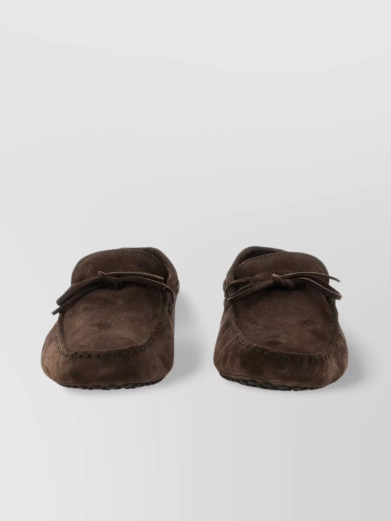 Tod's Bow Moccasin Rubber Suede Loafer