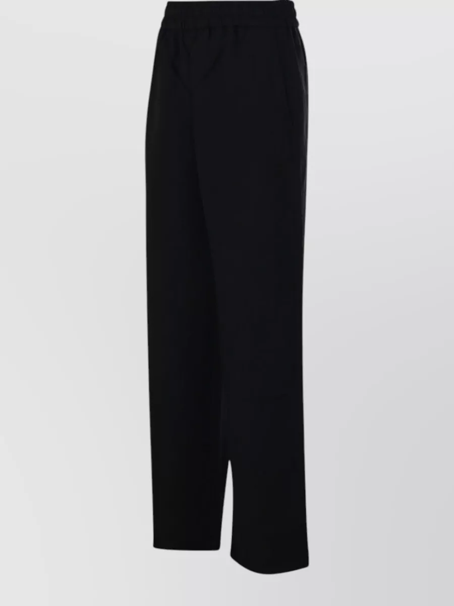 Ami Paris elasticated wide-leg trousers