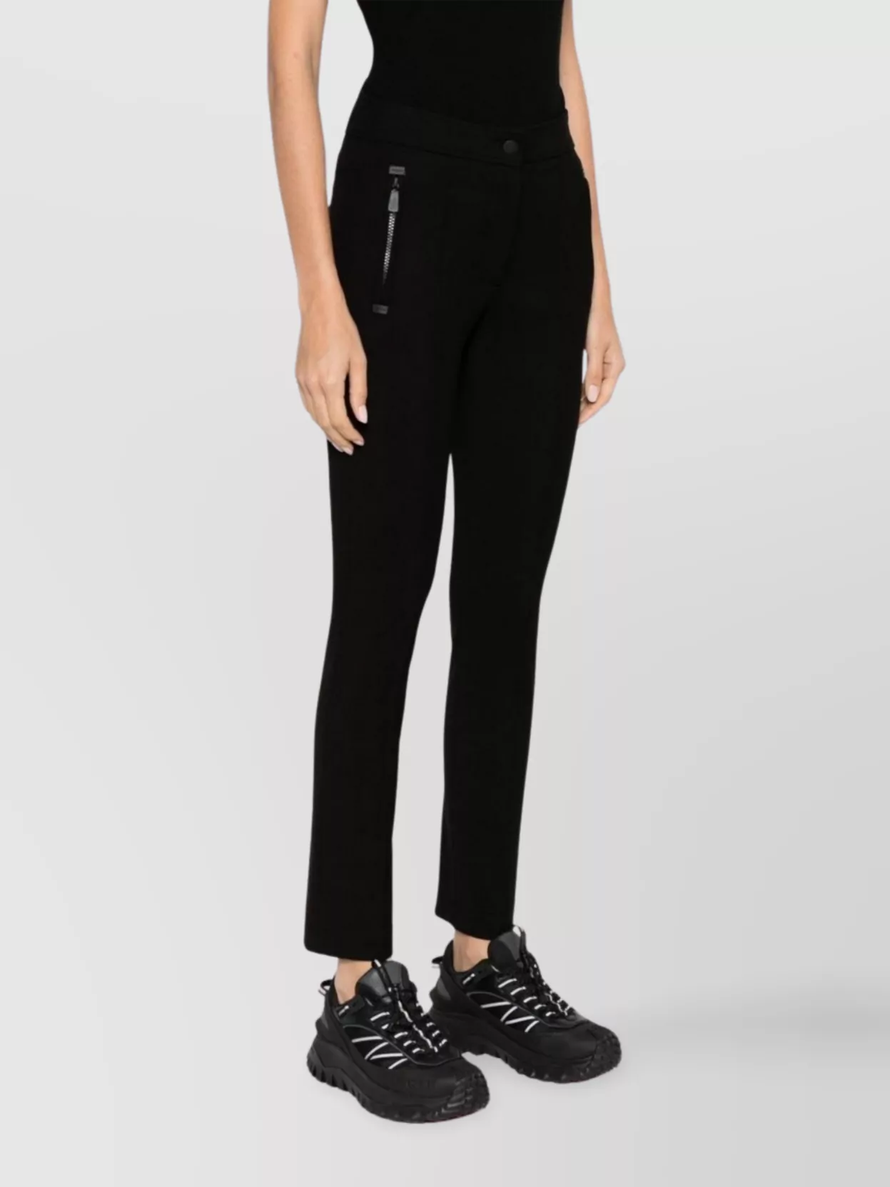 Moncler Grenoble Slim Fit Mid Rise Trousers With Pockets