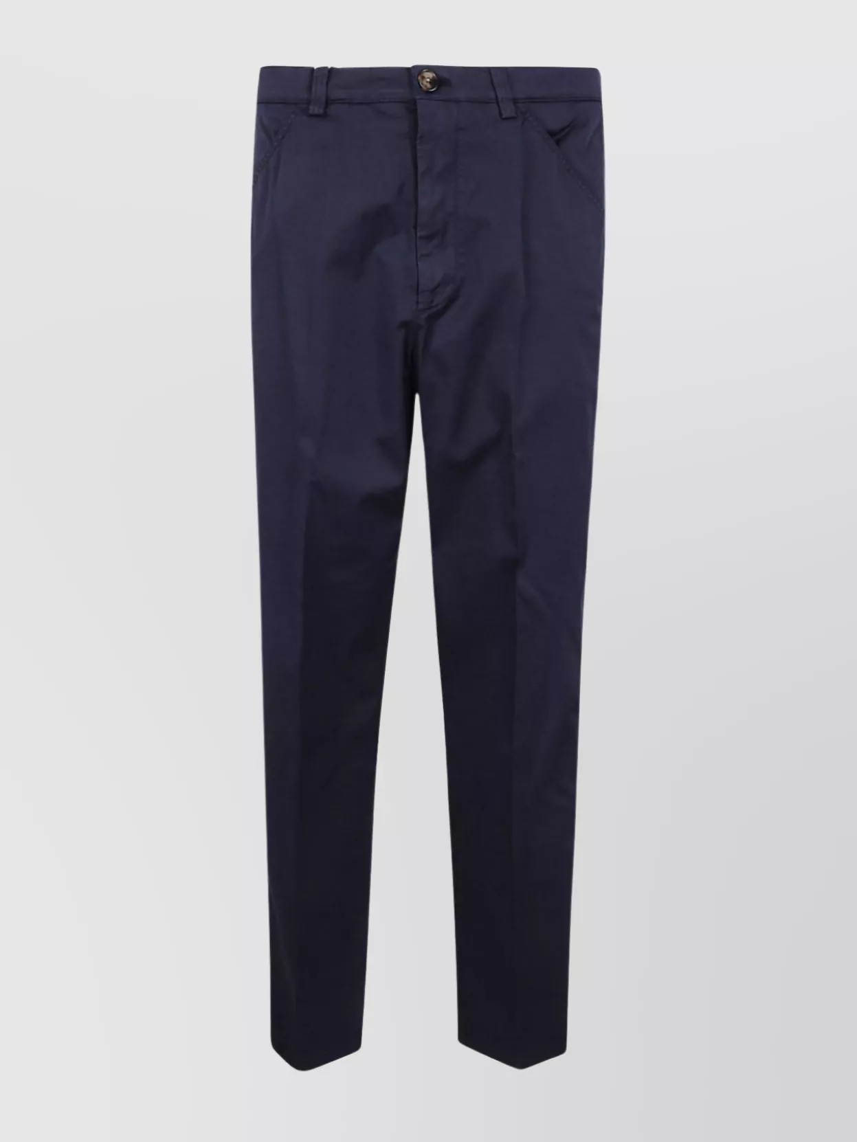 Brunello Cucinelli Trousers With Belt Loops And Side Pockets In Blue