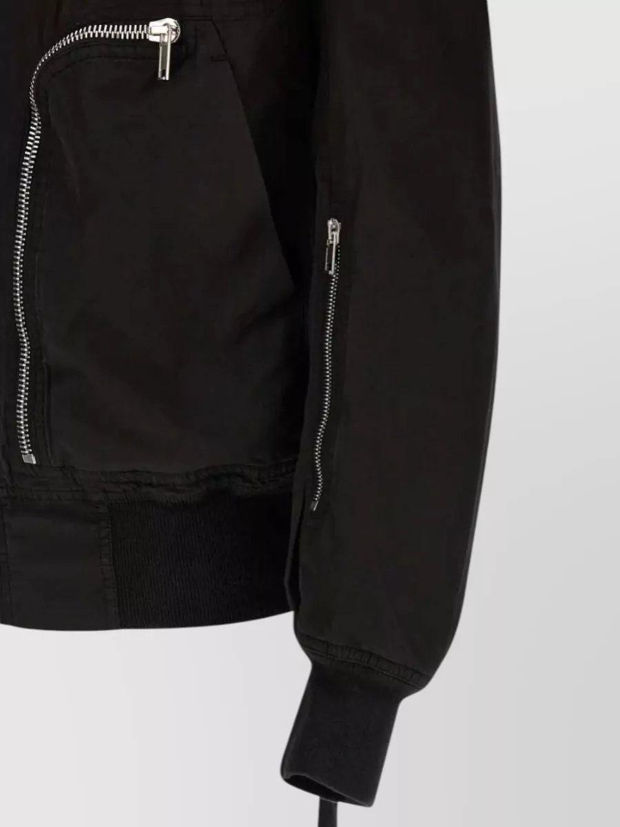 Rick Owens Drkshdw Ribbed Cotton Oversized Bomber Jacket