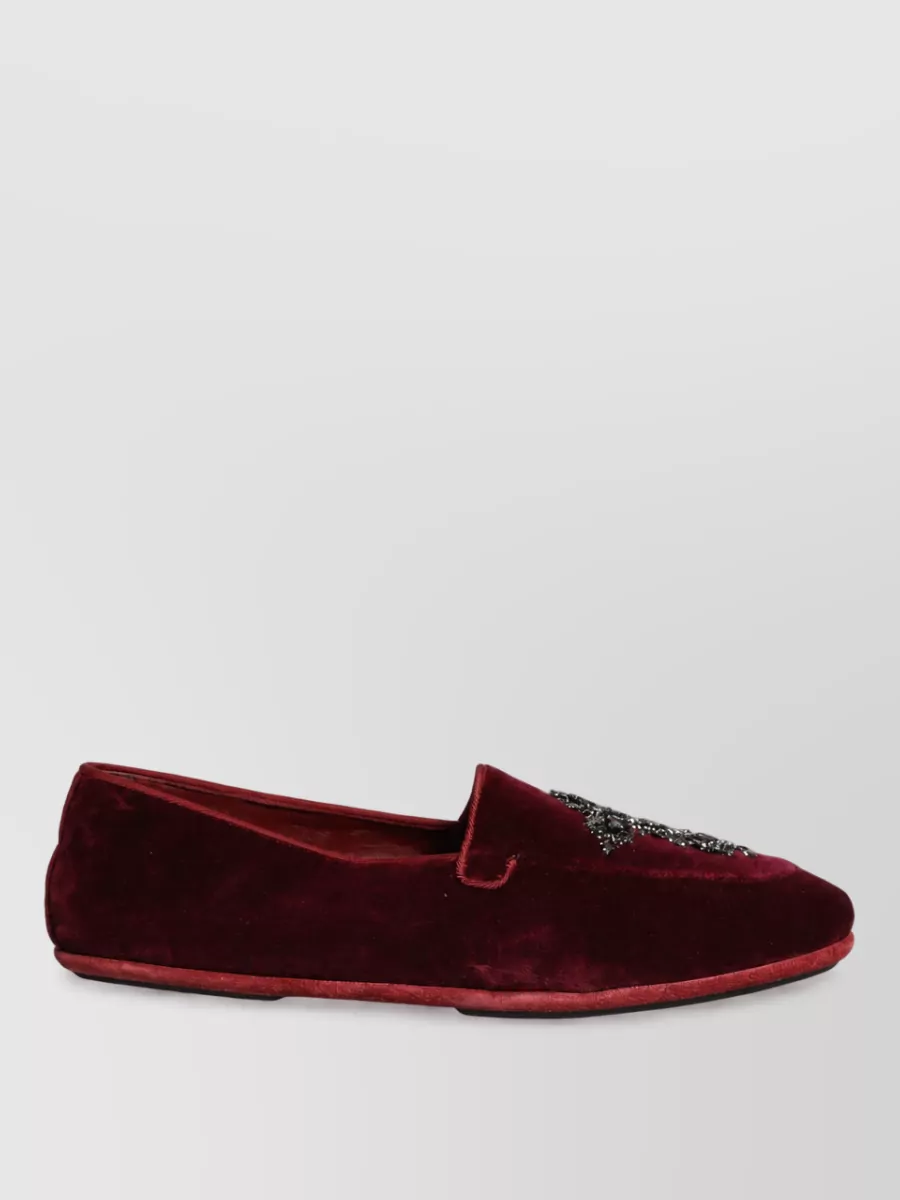 Dolce&Gabbana Leather Embellished Loafers