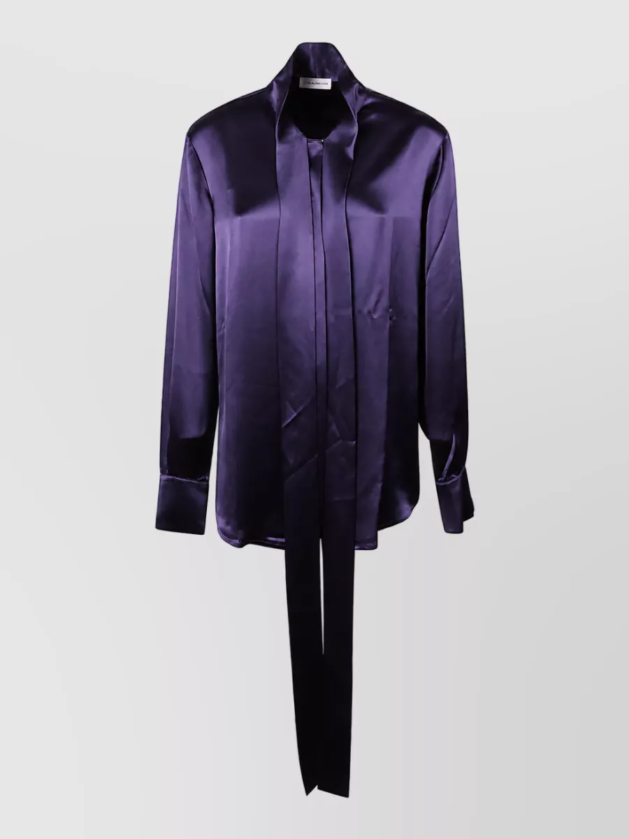 7 For All Mankind satin long-sleeve shirt