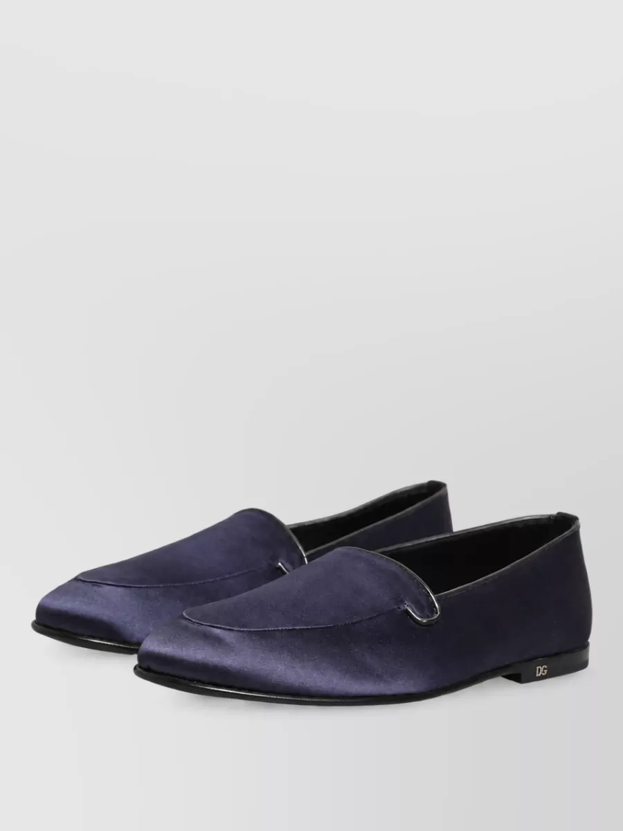 Dolce&Gabbana Leather Logo Slippers