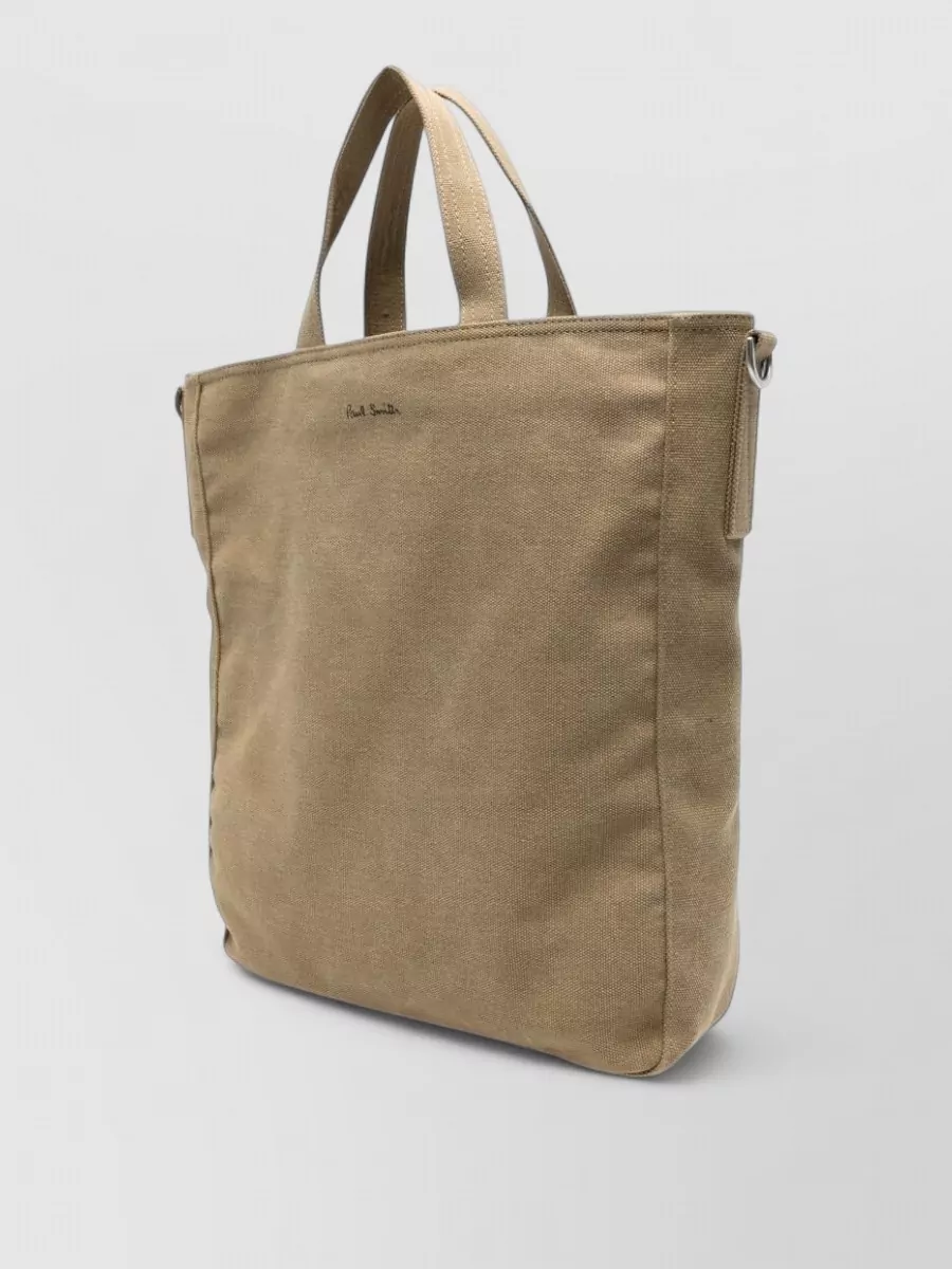 Paul Smith Floral-Embroidered Canvas Beach Bag