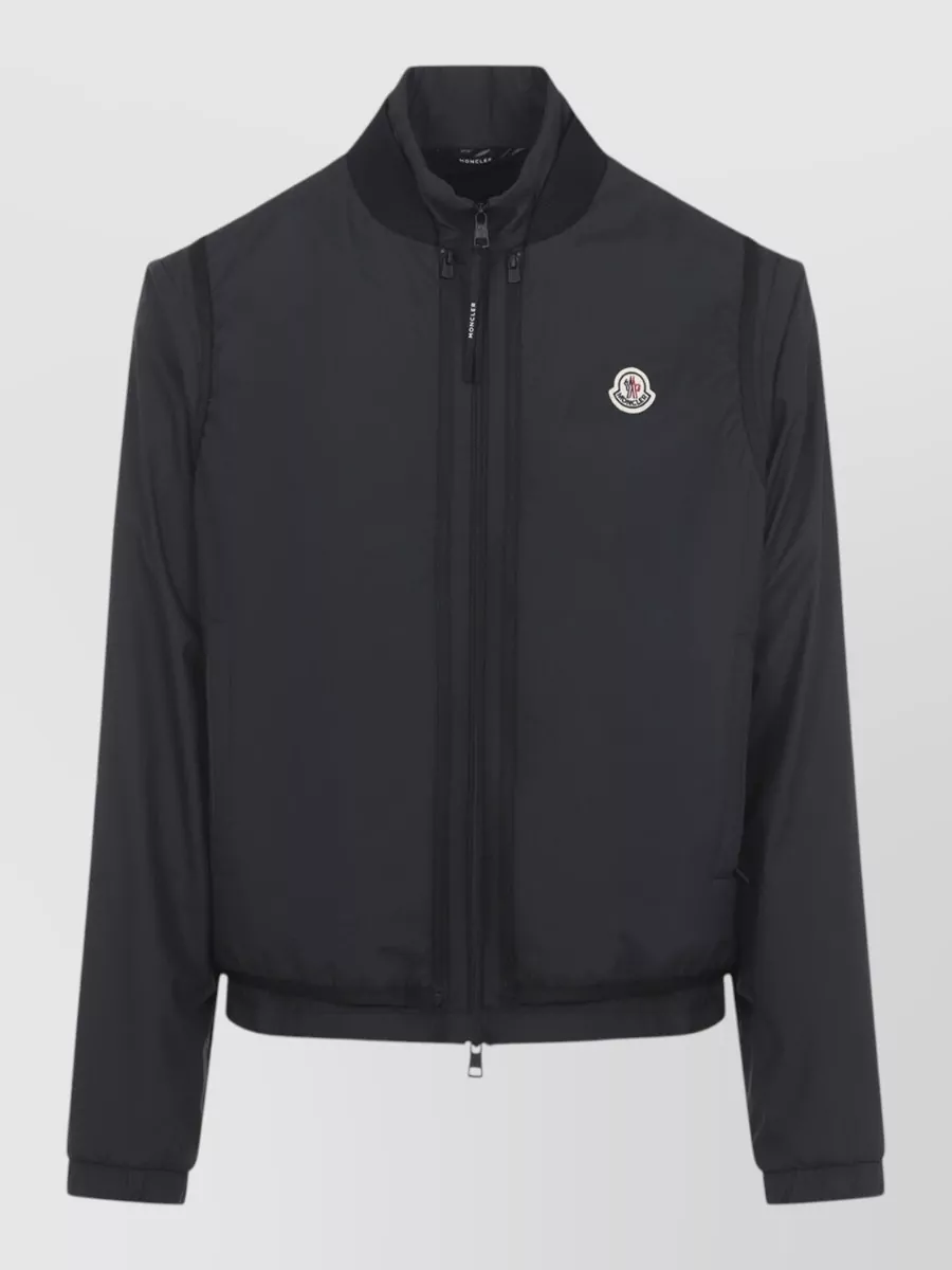 Moncler Ribbed hemmoor bomber jacket