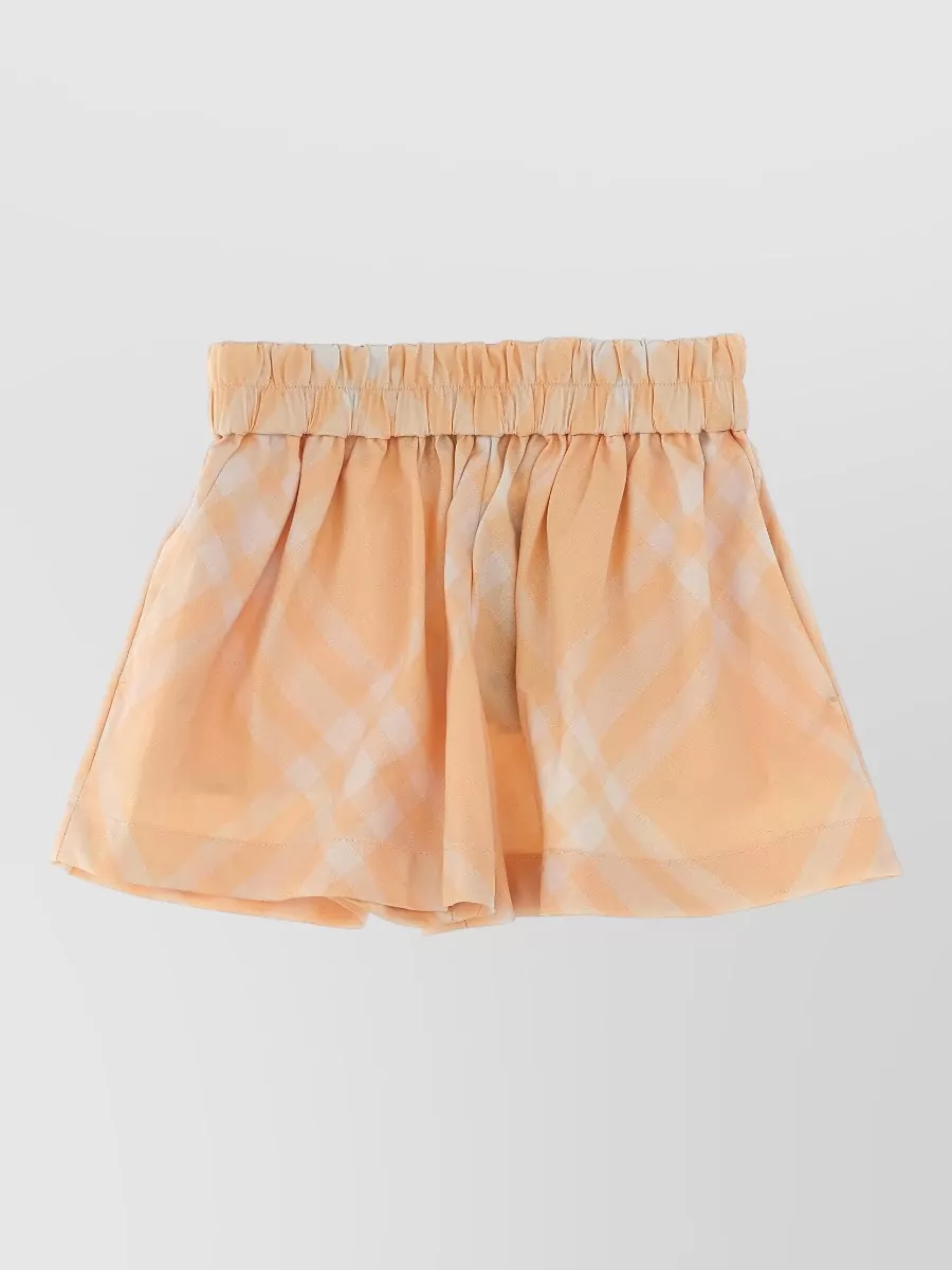 Burberry Check-Print Cropped Shorts