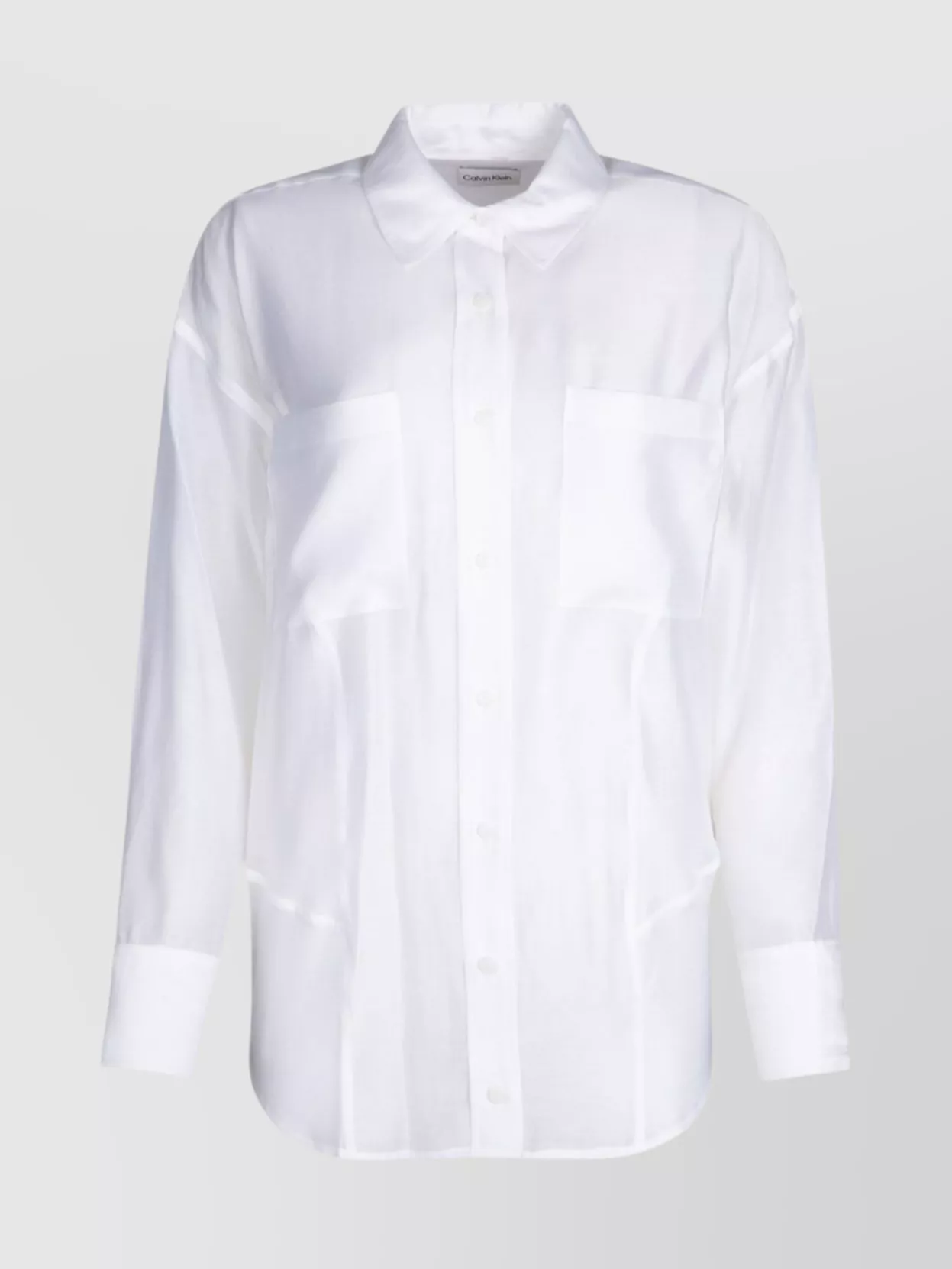 Calvin Klein Top With Chest Pockets And Cuffed Sleeves