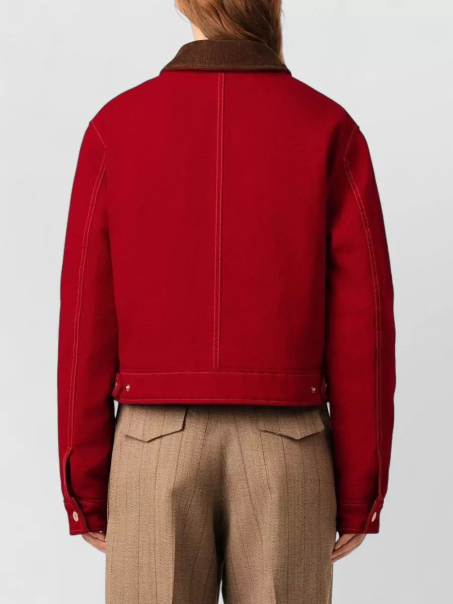 Ami Paris Denim Single-Breasted Jacket