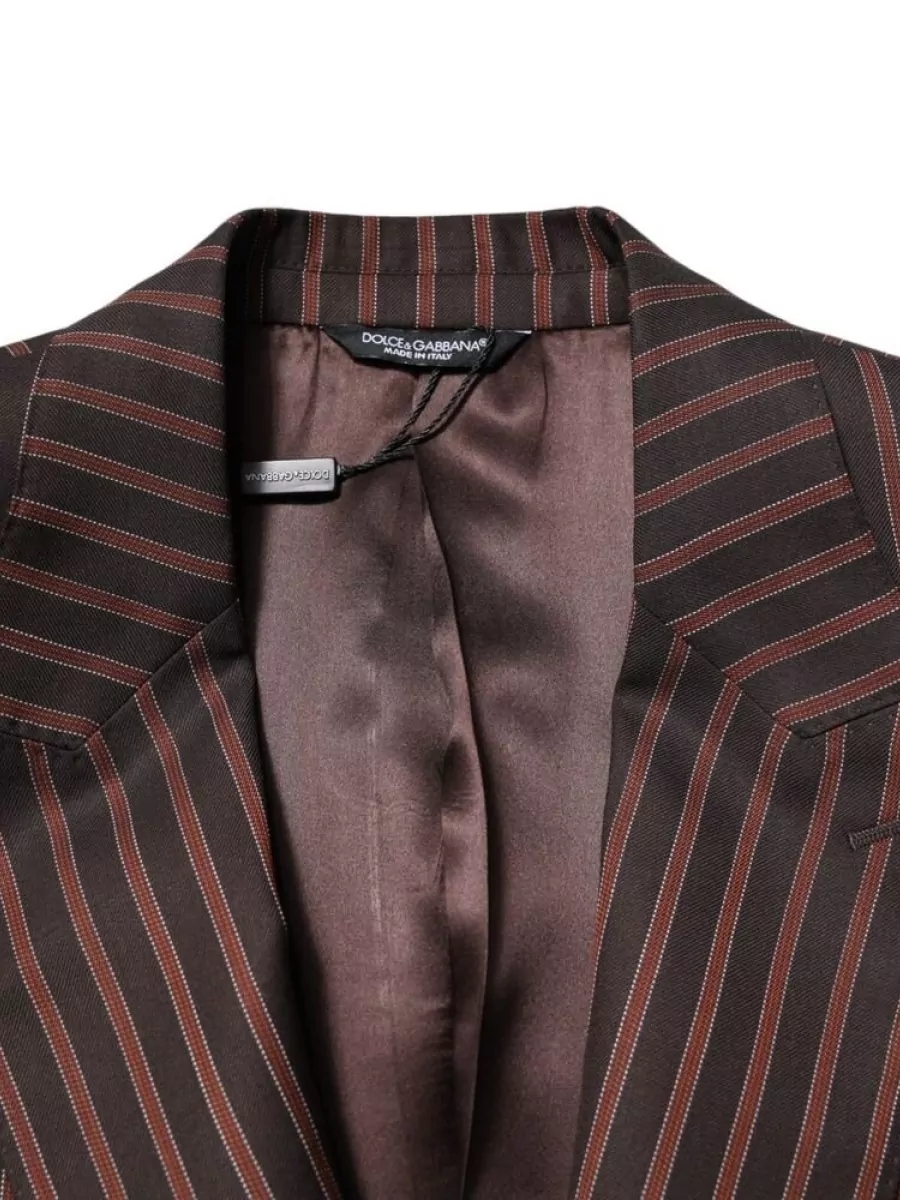 Dolce&Gabbana Virgin Wool Stripe Single Breasted Blazer