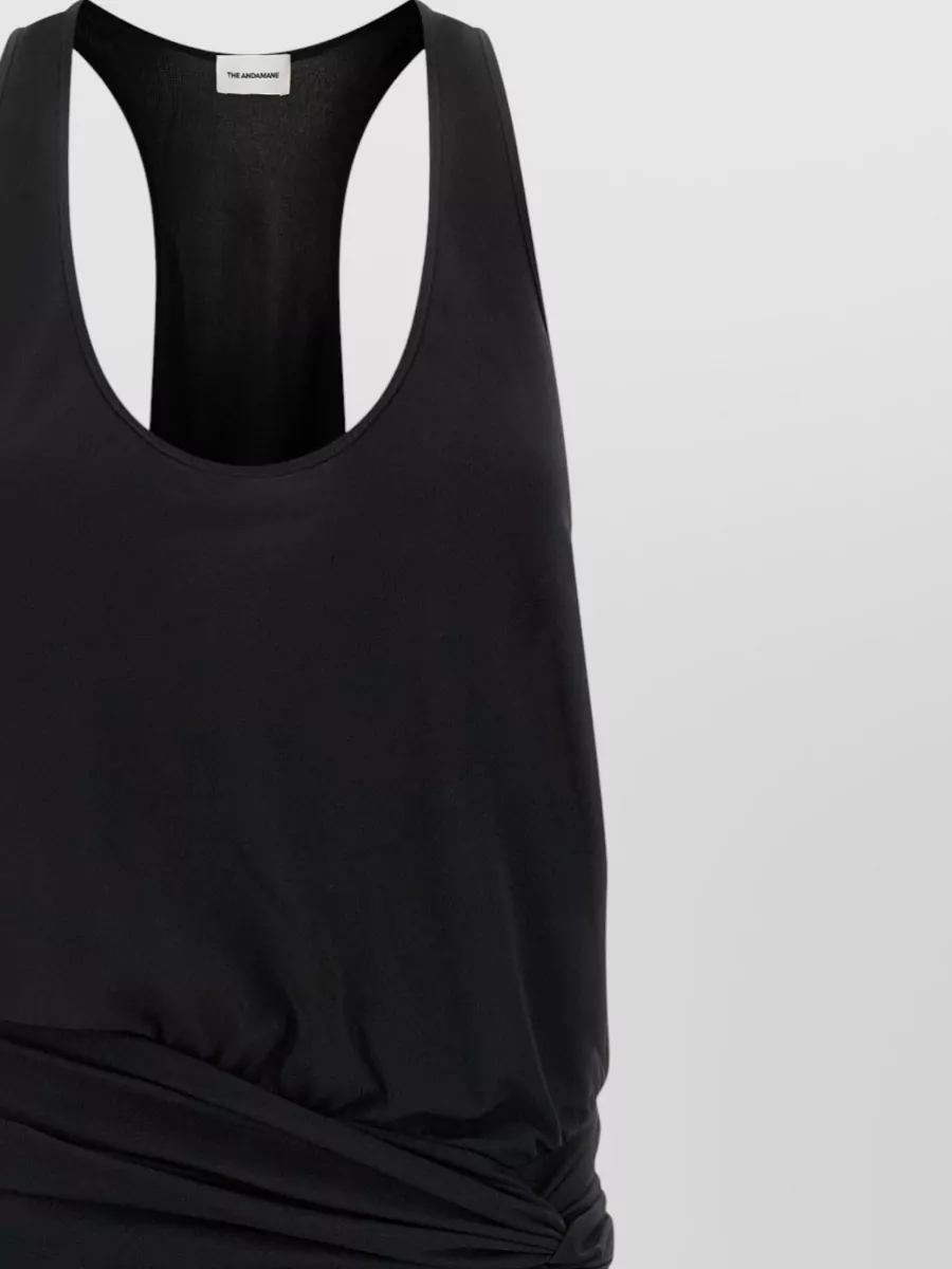 The Andamane Juno Maxi Dress Ruched Scoop Neckline