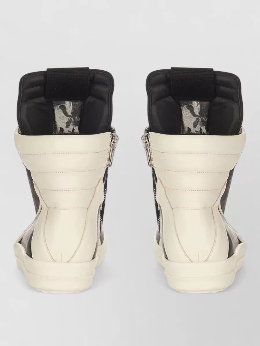 Rick Owens Leather Geobasket High-Top Sneakers