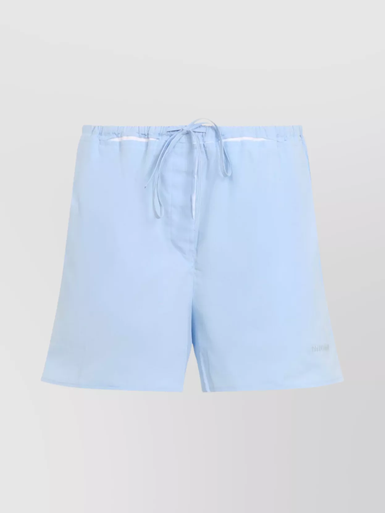 Miu Miu Poplin Cotton Shorts Raw Edges