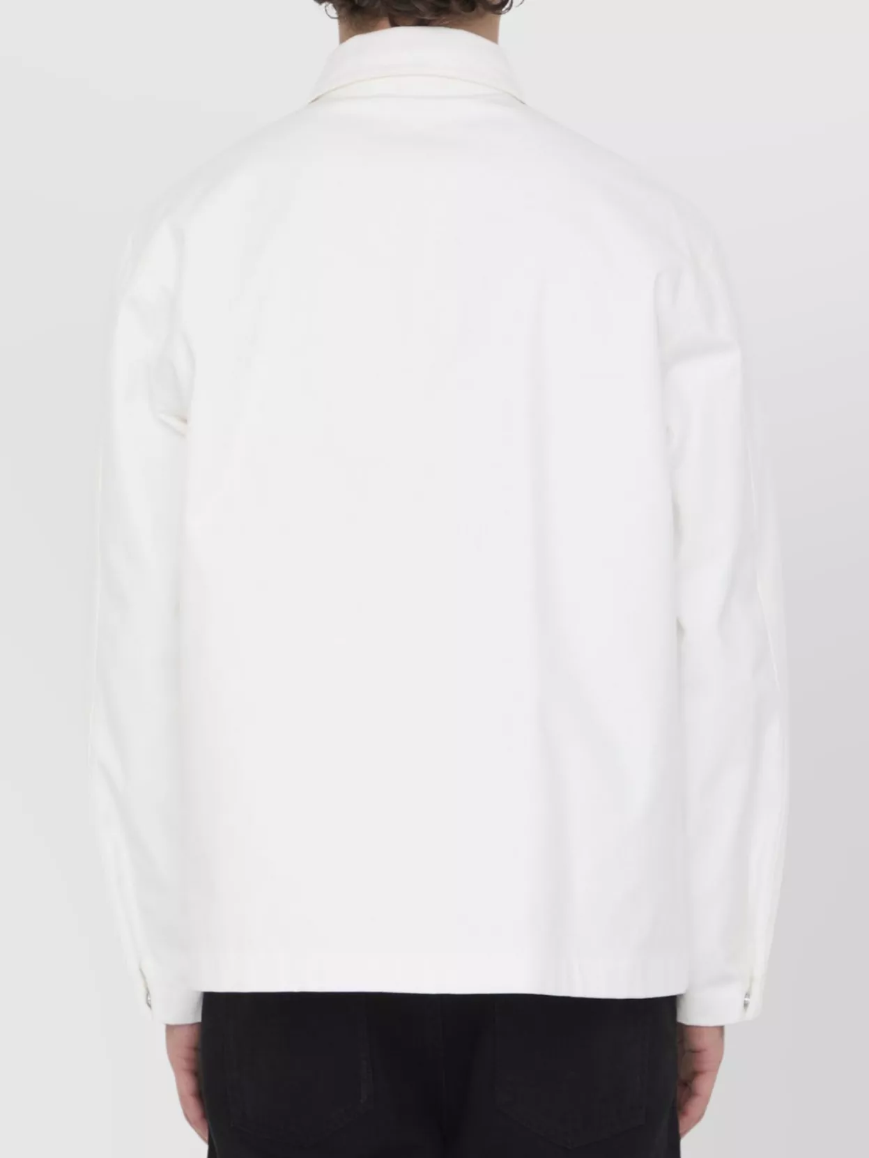 Valentino Garavani Collared Neck Jacket With Rubberized V Detail