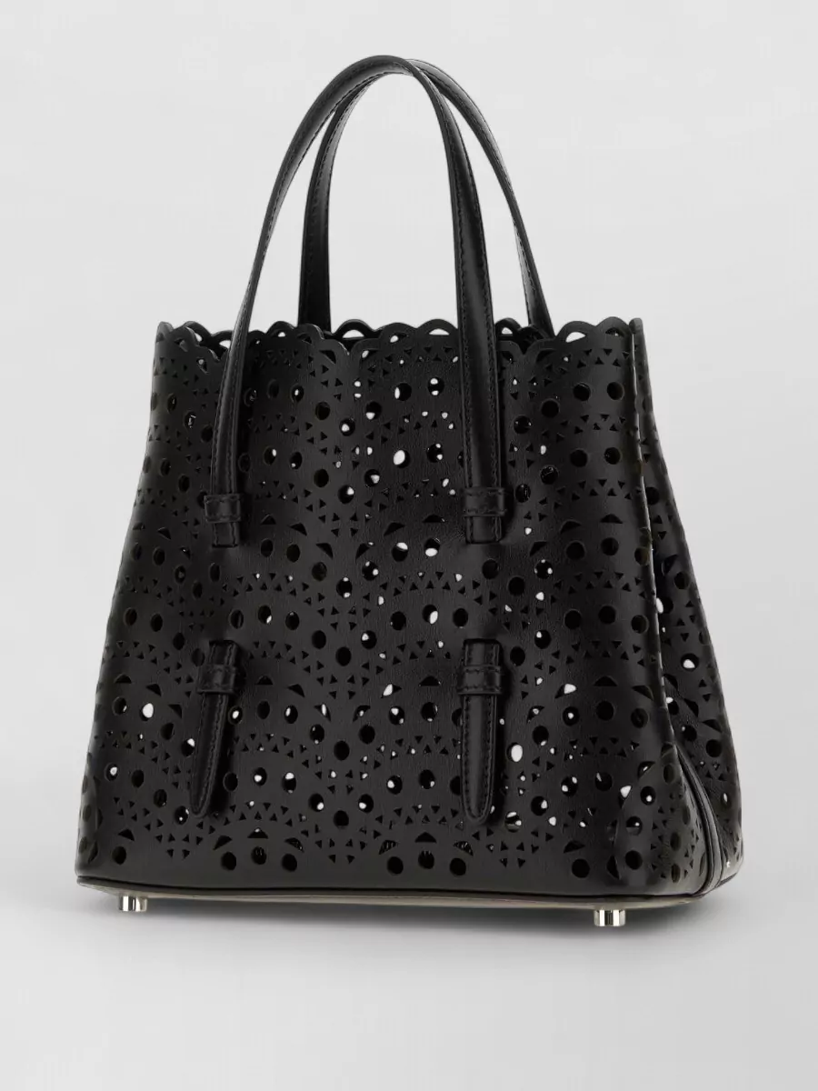 Alaïa leather tote bag