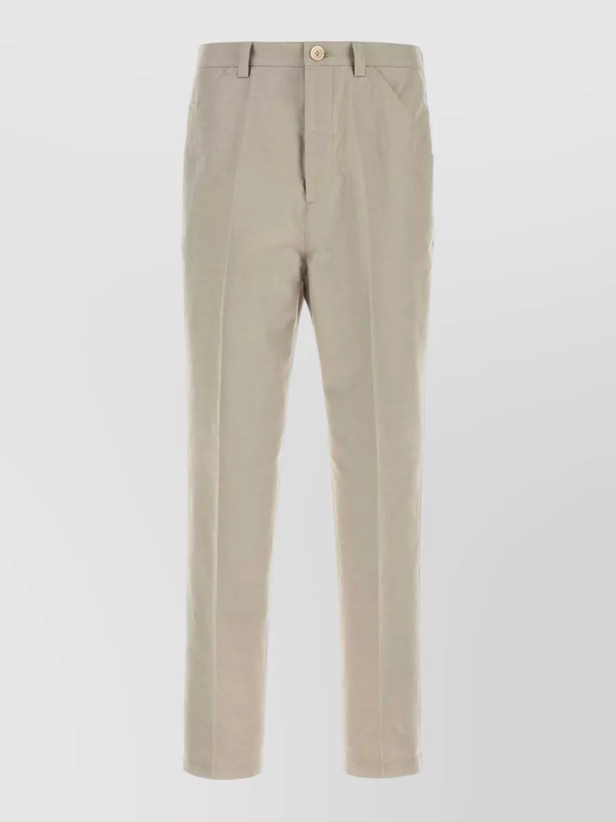 Brunello Cucinelli Cotton linen tapered trousers
