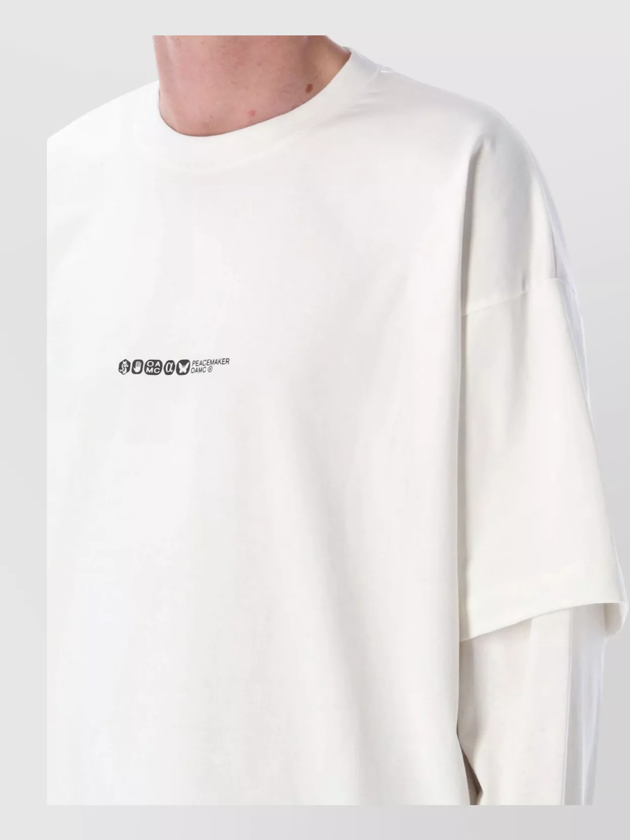 Oamc Layered Graphic Print Crew Neck Long Sleeve T-Shirt