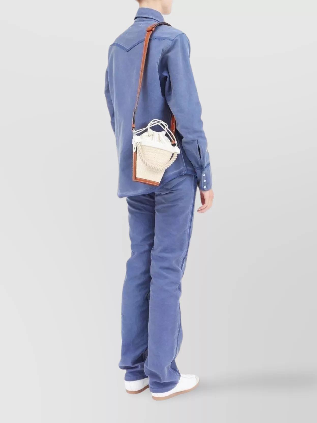 Maison Margiela Fire Bucket Raffia Shoulder Bag