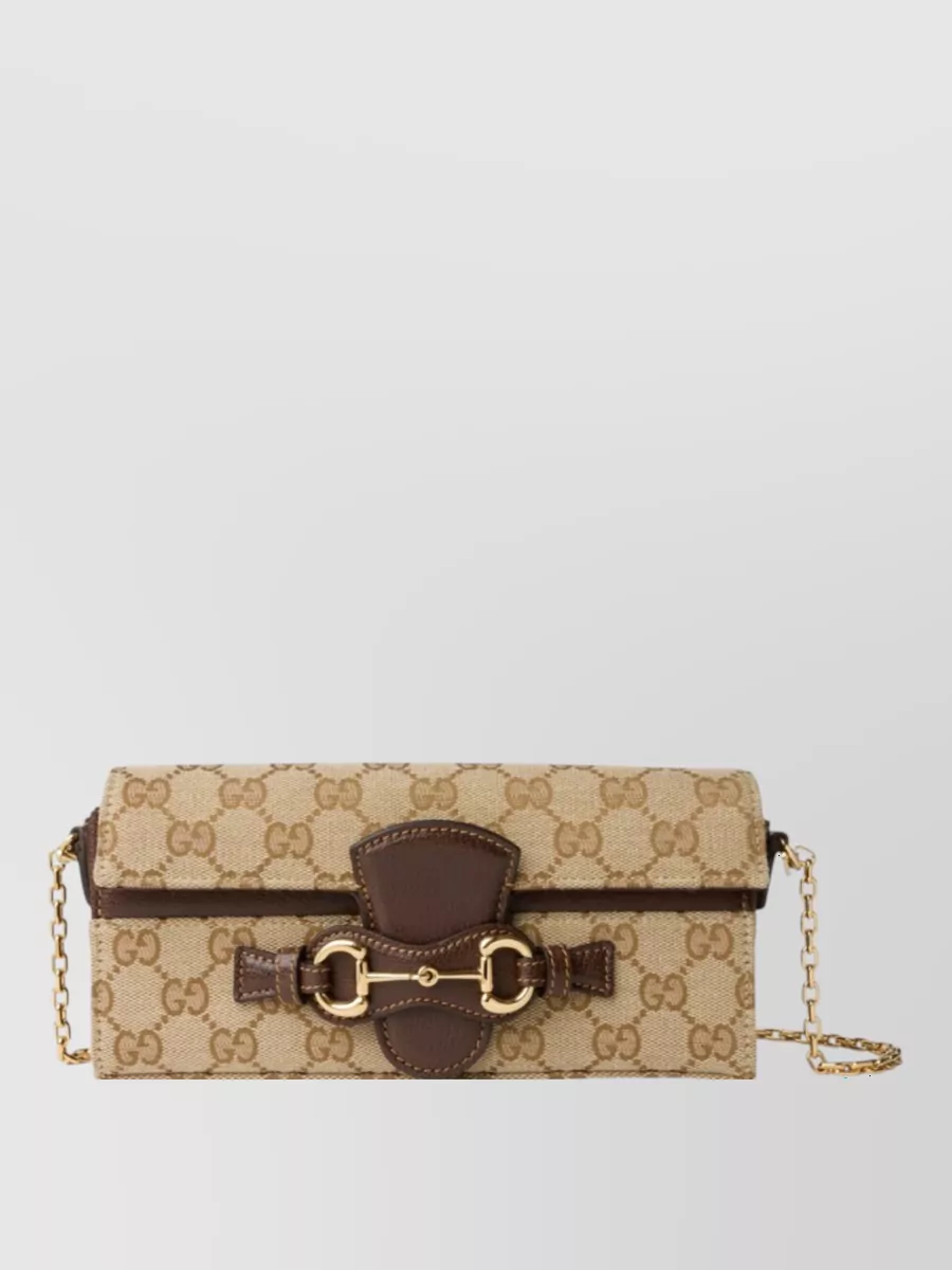 Gucci leather chain wallet