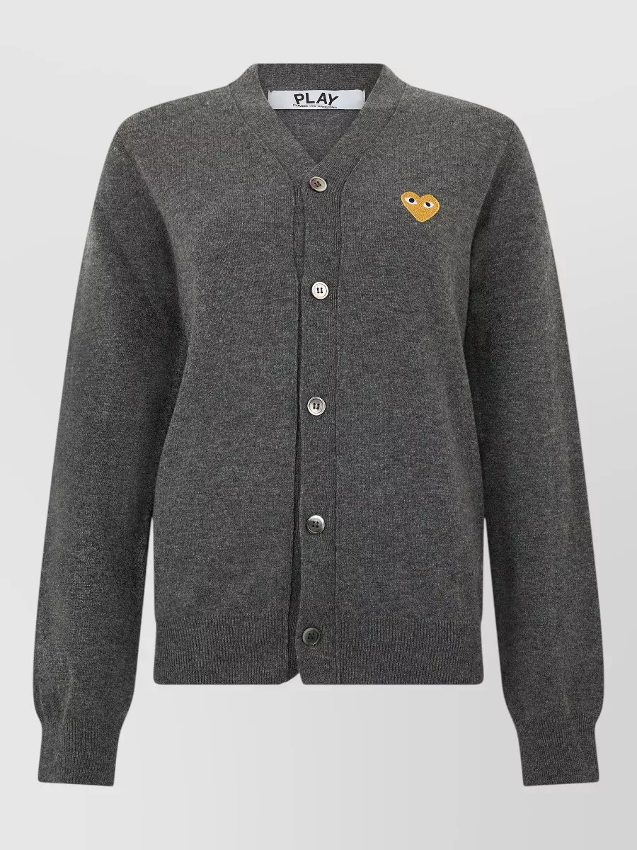 Comme des Garçons Play wool long-sleeve cardigan