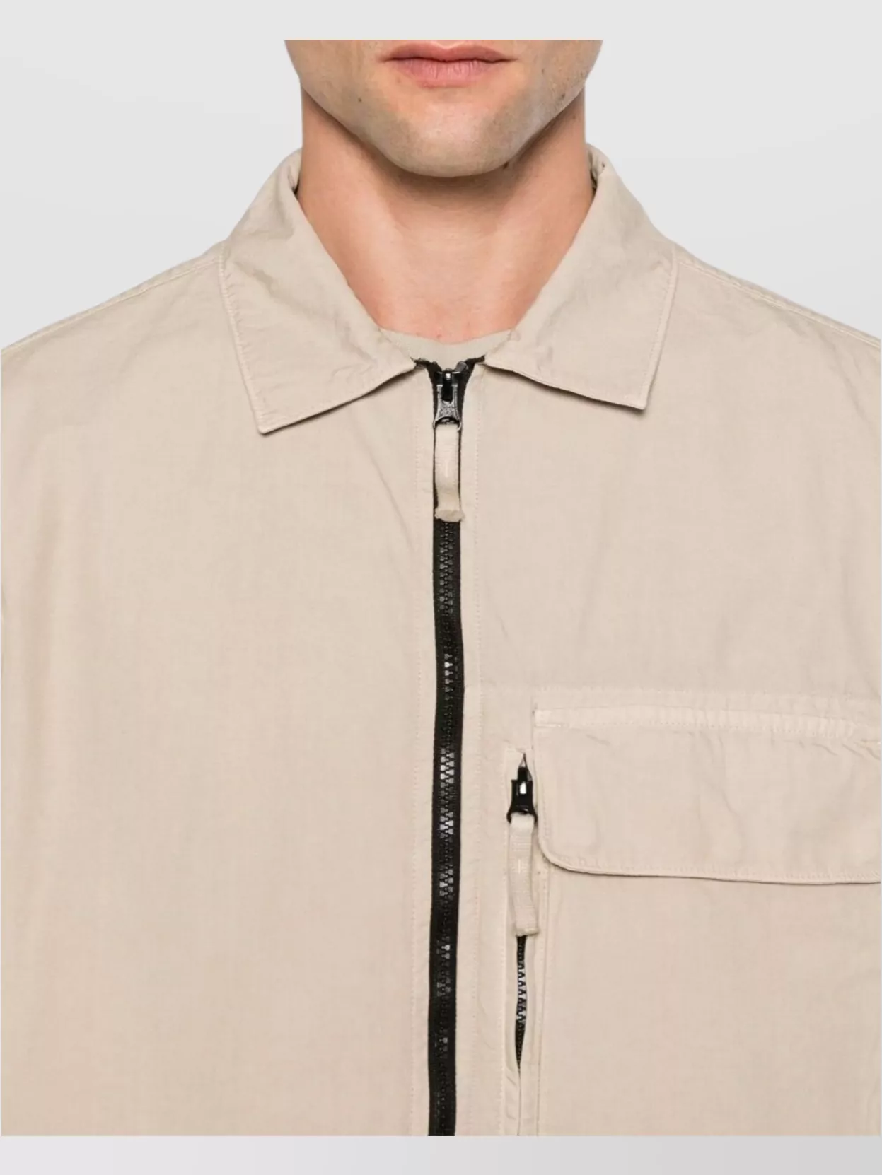Stone Island Cotton Overshirt Jacket Bellows Pocket