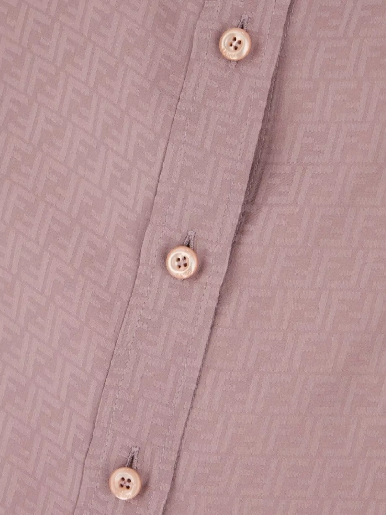 FENDI SILK SHIRT WITH LONG SLEEVES AND TEXTURED FABRIC