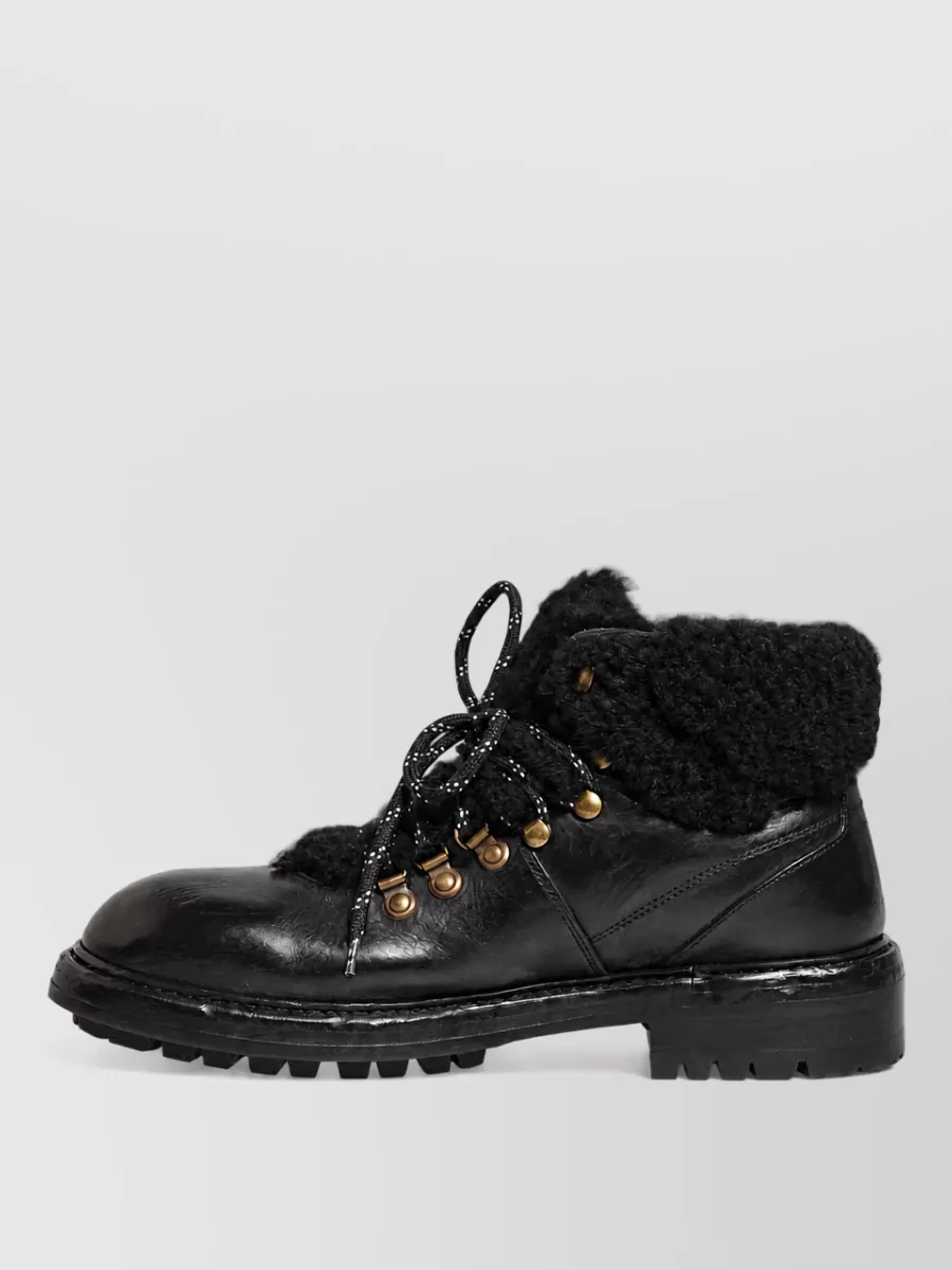 Dolce&Gabbana Leather Trekking Boots