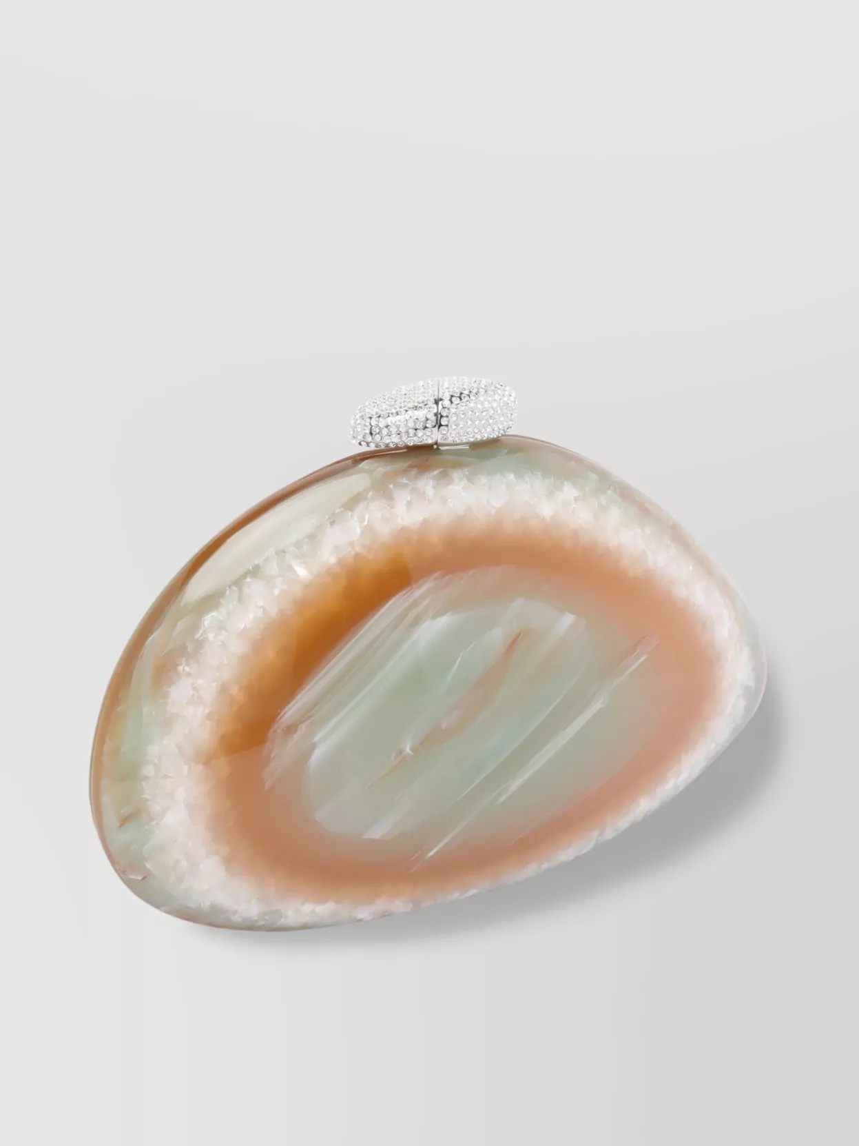 Benedetta Bruzziches Transparent Agate Oval Clutch Bag