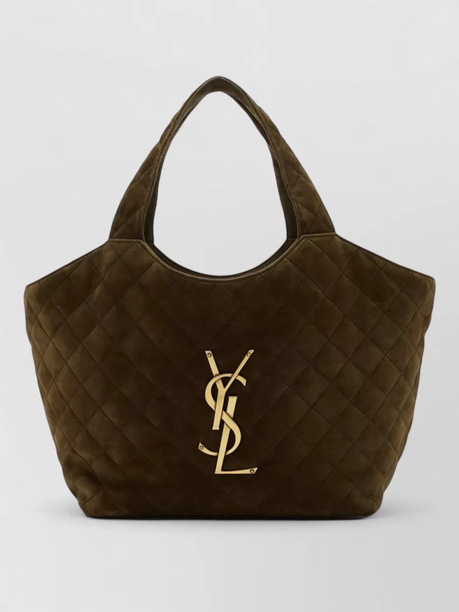 Saint Laurent icare medium leather tote bag