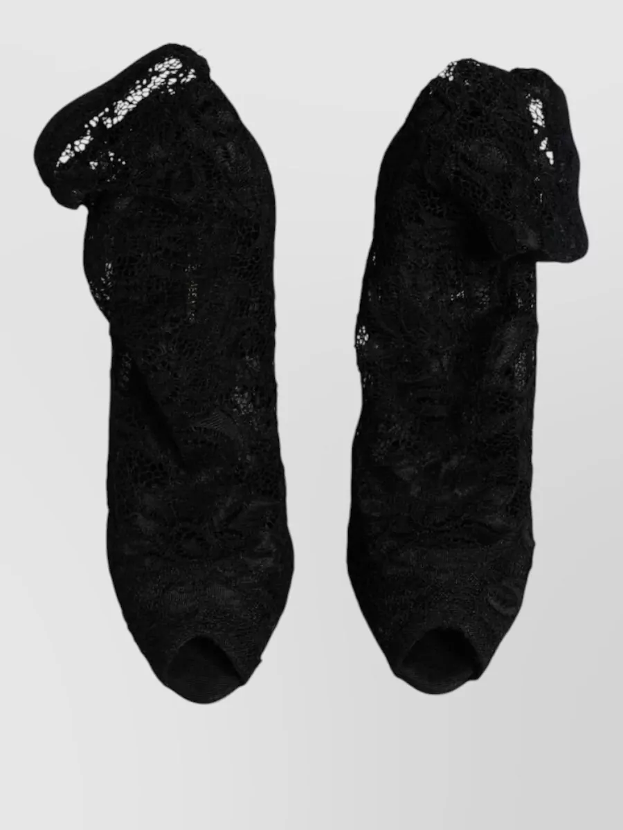 Dolce&Gabbana Lace Peep-Toe Pumps