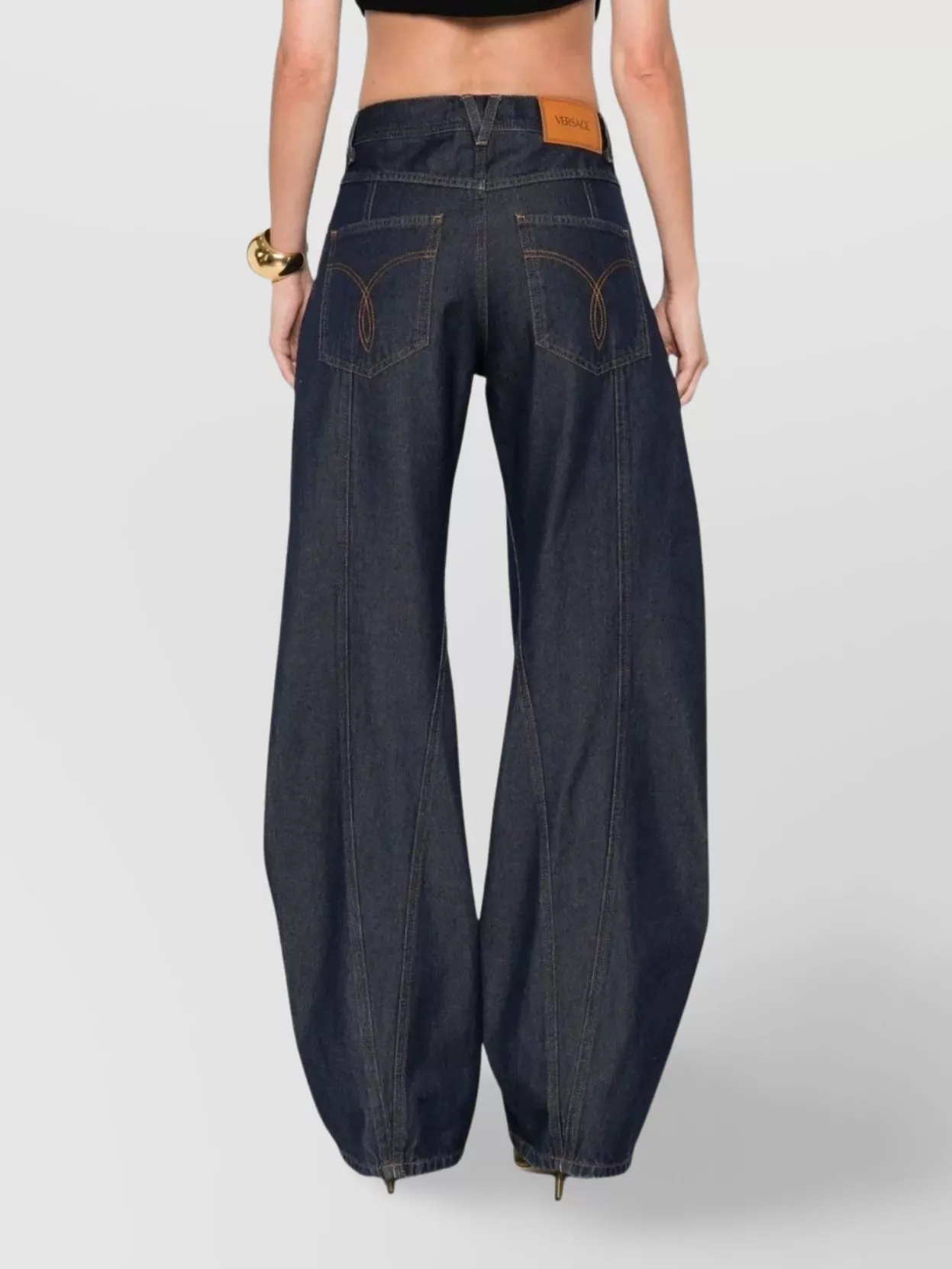 Versace Casual Boyfriend Jeans Five-Pocket Design