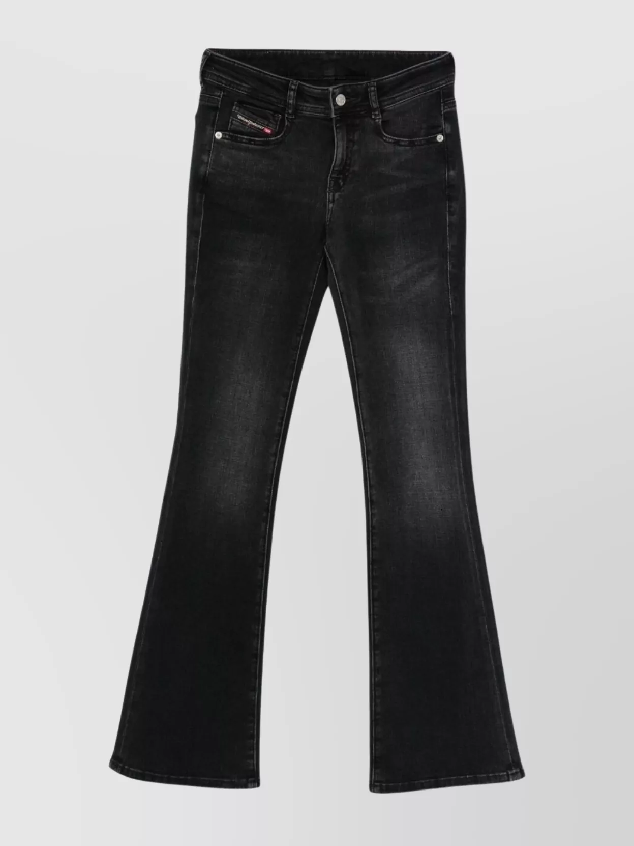 Diesel Straight Leg Trousers Flared Hem