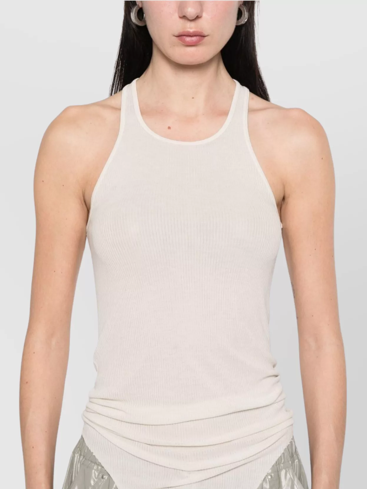 Rick Owens Ribbed Tank Top Racerback Design