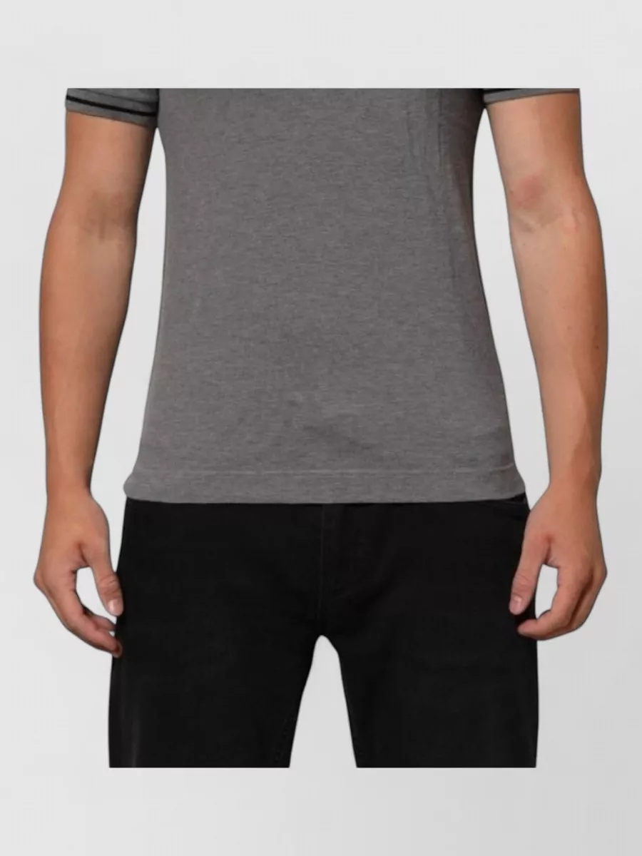 Dolce&Gabbana Cotton logo embroidered polo shirt
