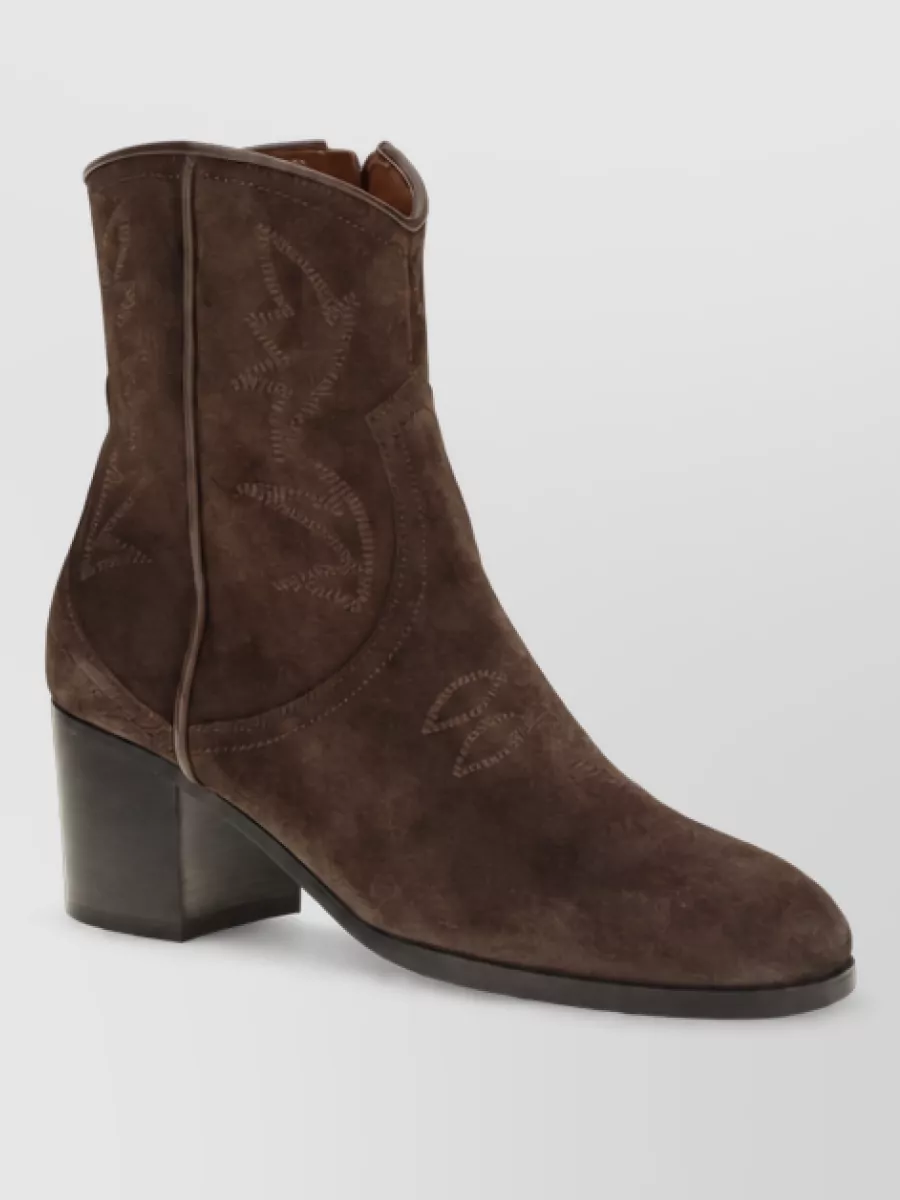 Valentino Garavani suede leather ankle boots