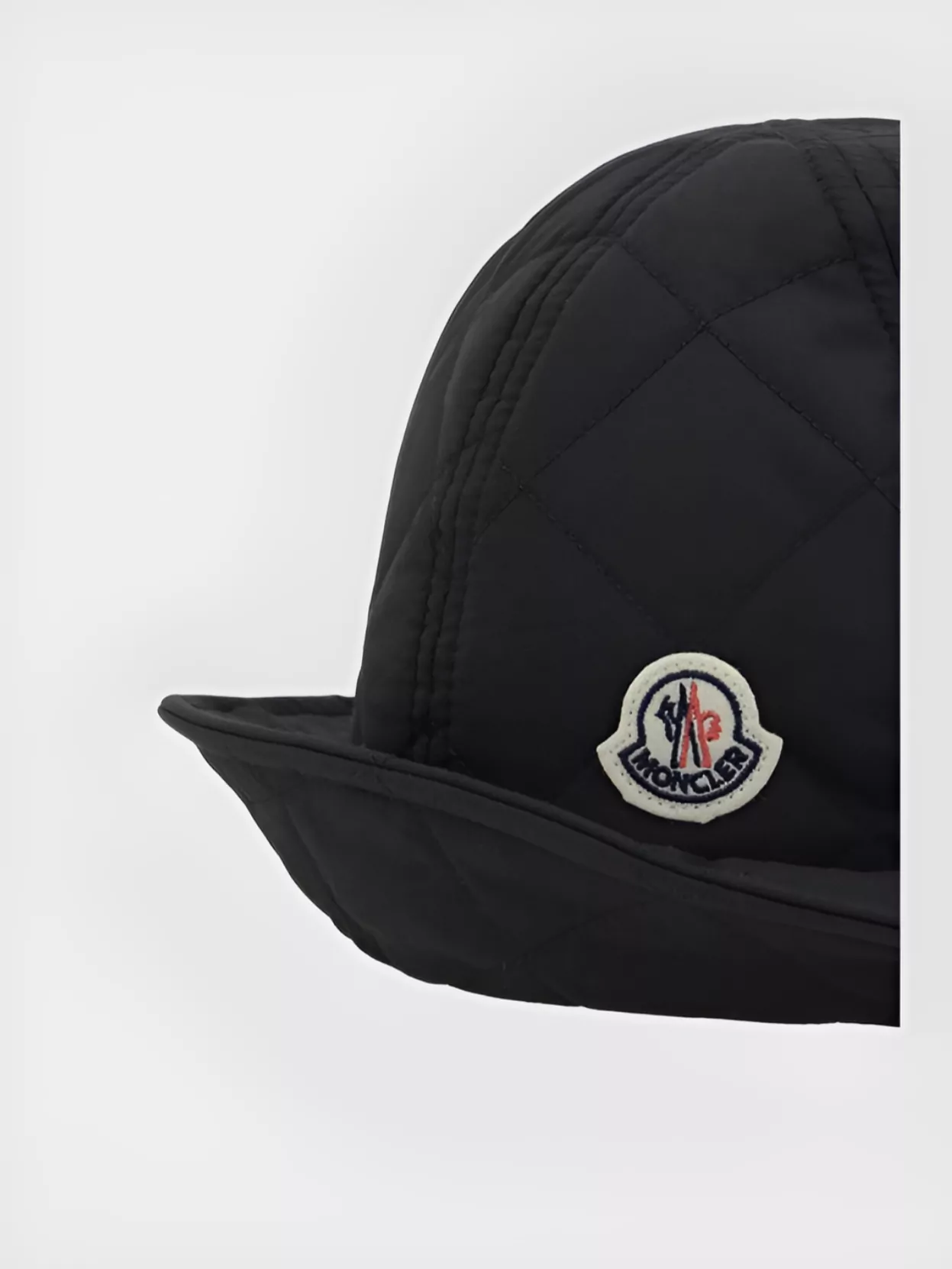 Moncler Logoed Quilted Bucket Hat With Folded Detail