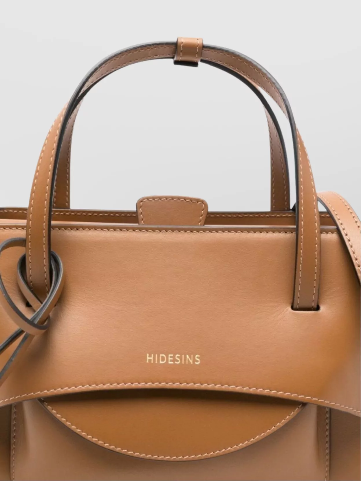 Hidesins Small Leather Tote Bag Flap