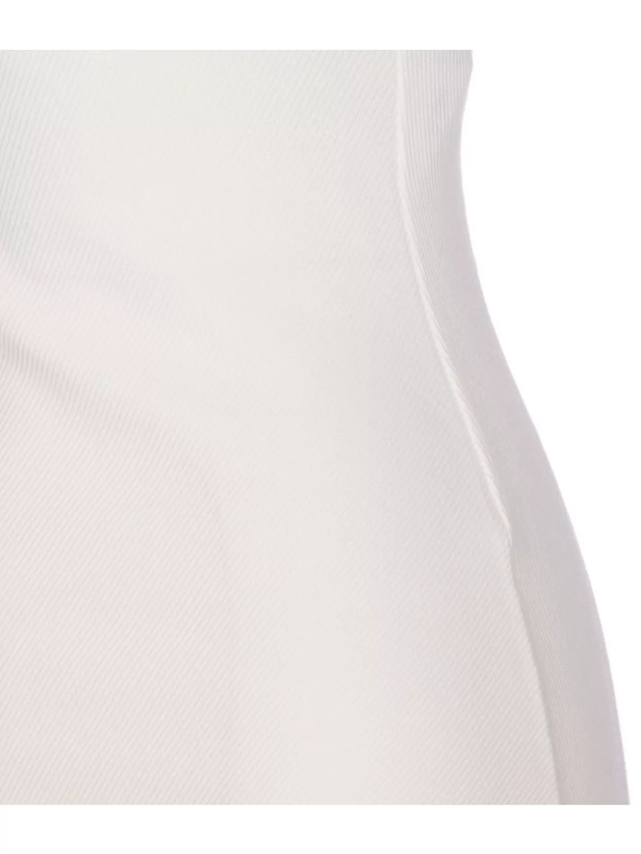 Courrèges Crewneck Mini Sleeveless Fitted Ribbed Dress