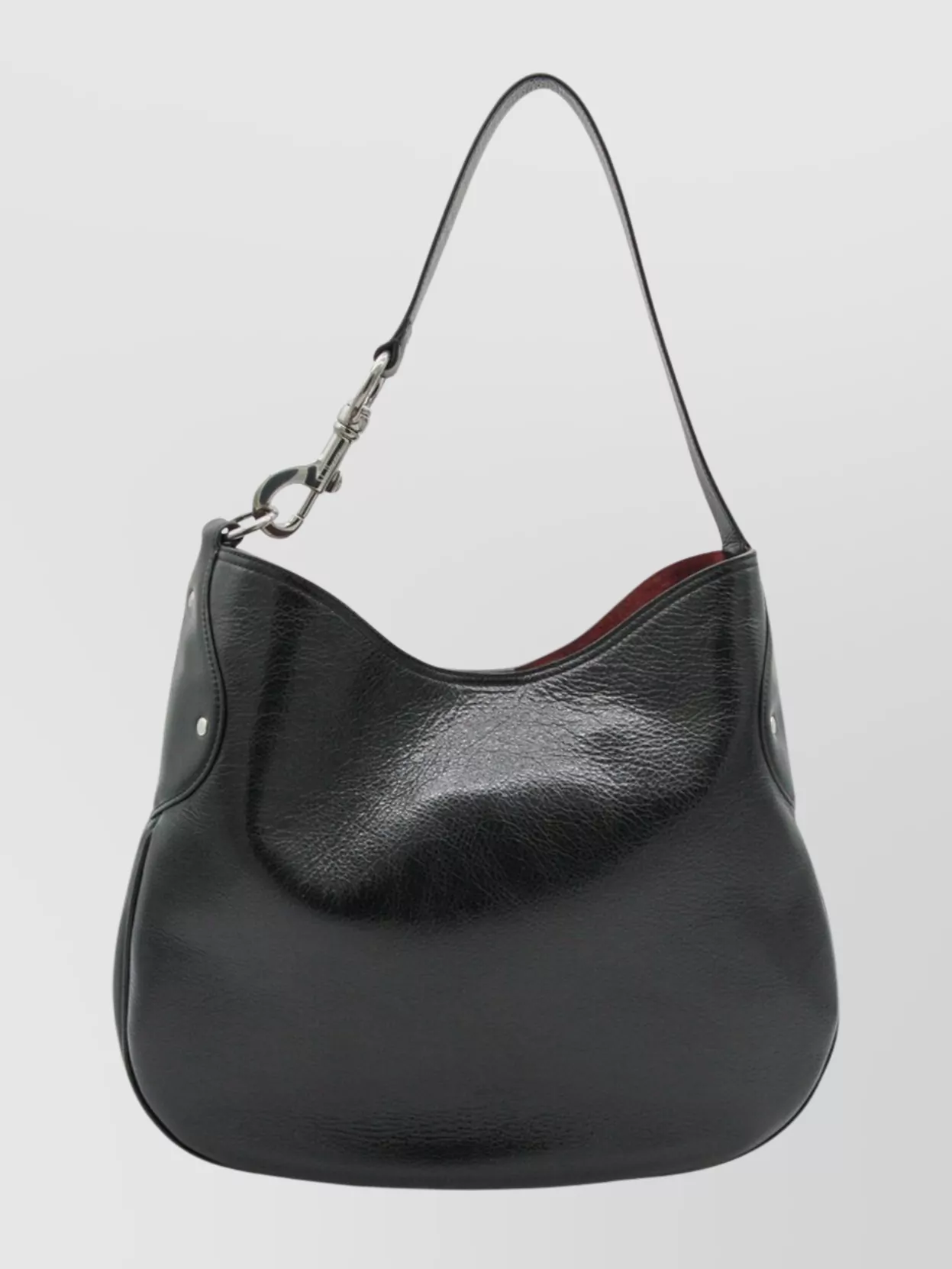 Mulberry Textured Shoulder Bag Metal Hardware In Black