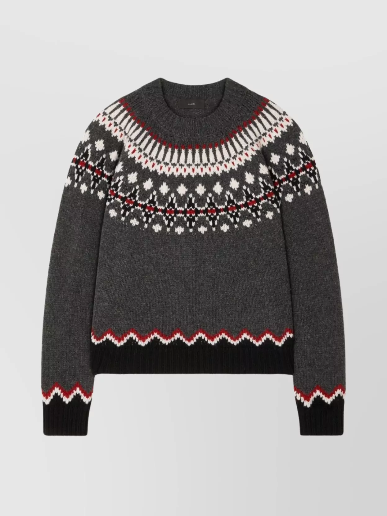 Alanui Sweet Winter Wool Crewneck Jumper In Gray