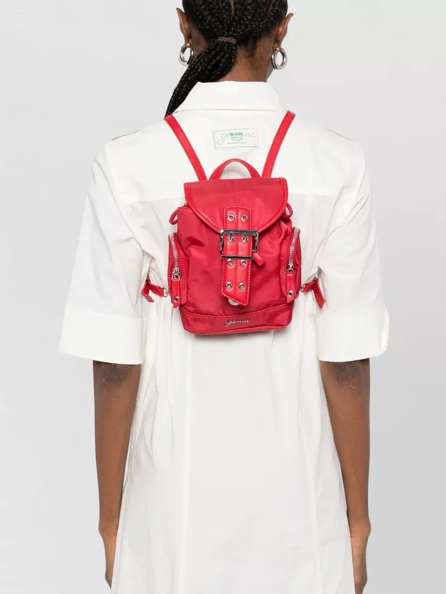 Ganni Mini Hobo Nylon Backpack
